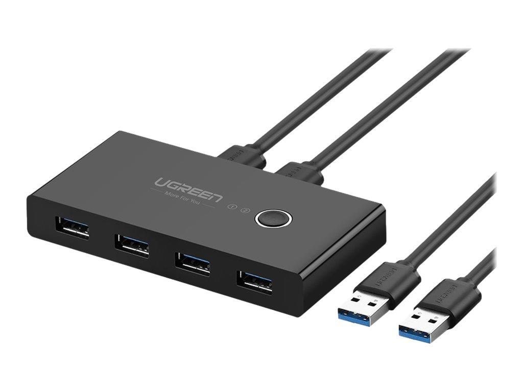 UGREEN USB 3.0 peripheral sharing switch - 4 ports USB hub - USB 3.0 - 4 ports - Sort Usb Hub 30768
