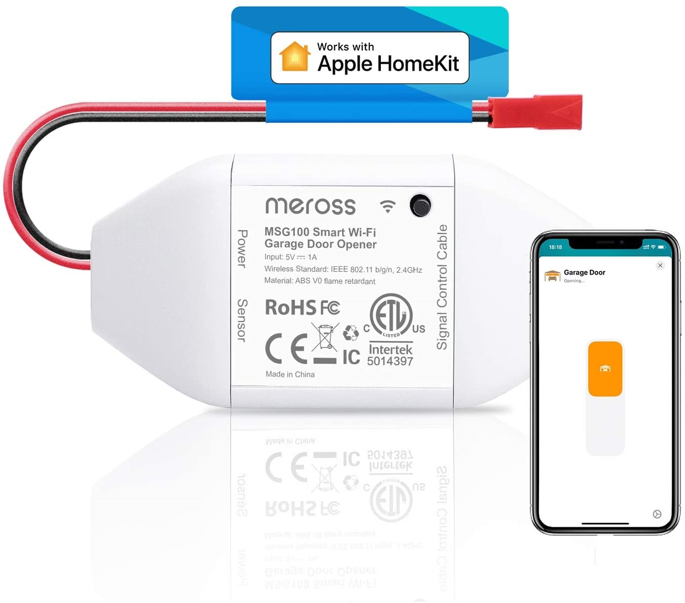 Meross Smart Wi-Fi Garage Door Opener Smart Home MSG100HK(EU)