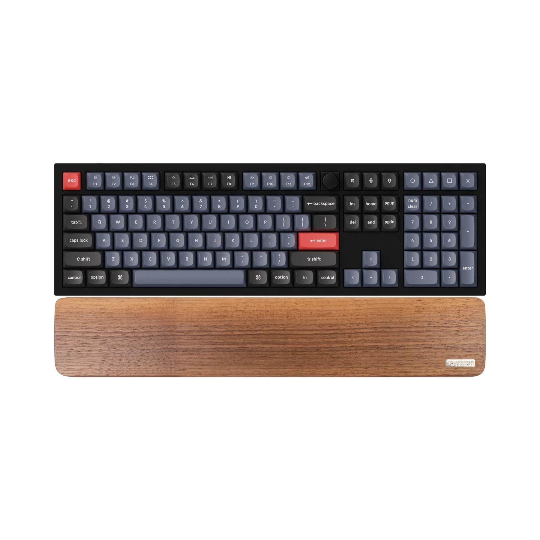Keychron Walnut Wood Palmrest for Q6 / V6 / K10 Pro - Håndledsstøtte - Brun