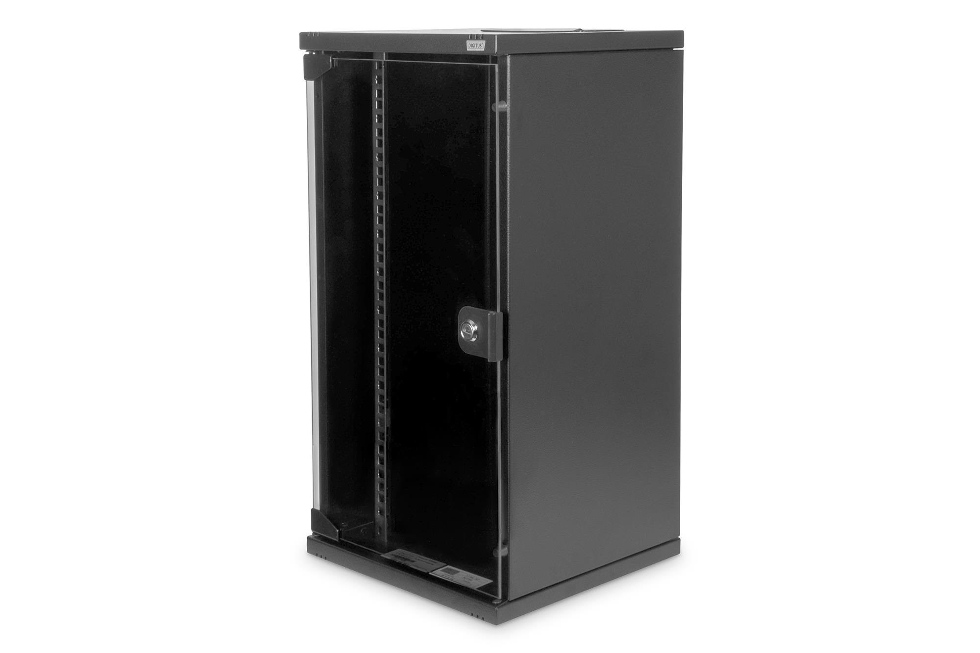 DIGITUS DN-10-12U-B - 12U - Wall Mount Rack Cabinet Rackskab