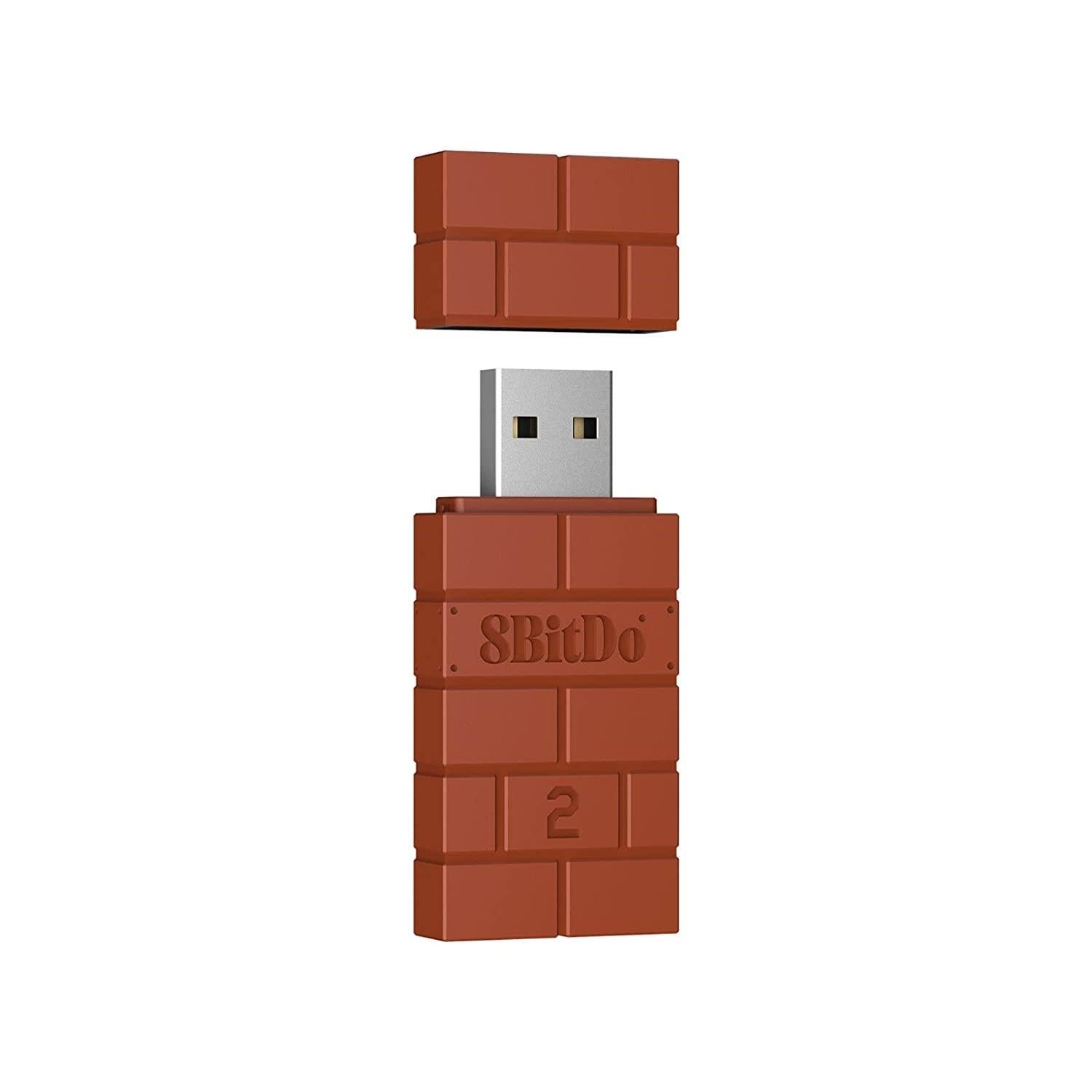 8BitDo USB Wireless Adapter 2 - Brown - Wireless - Nintendo Switch Spil Tilbehør RET00311
