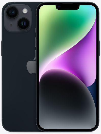 Apple iPhone 14 5G 128GB - Midnight Mobiltelefon Sort MPUF3QN/A