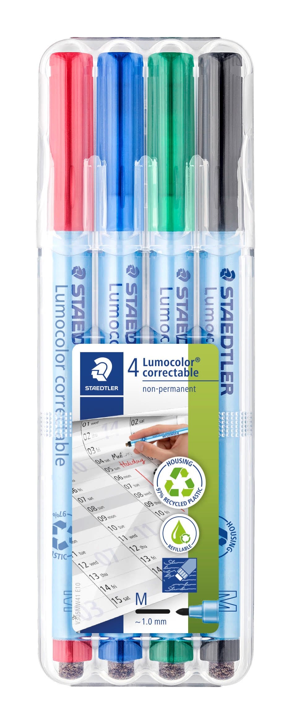 Stædtler Lumocolor Correctable M. 4 ass/boks Tegneværktøj 305M WP4-1