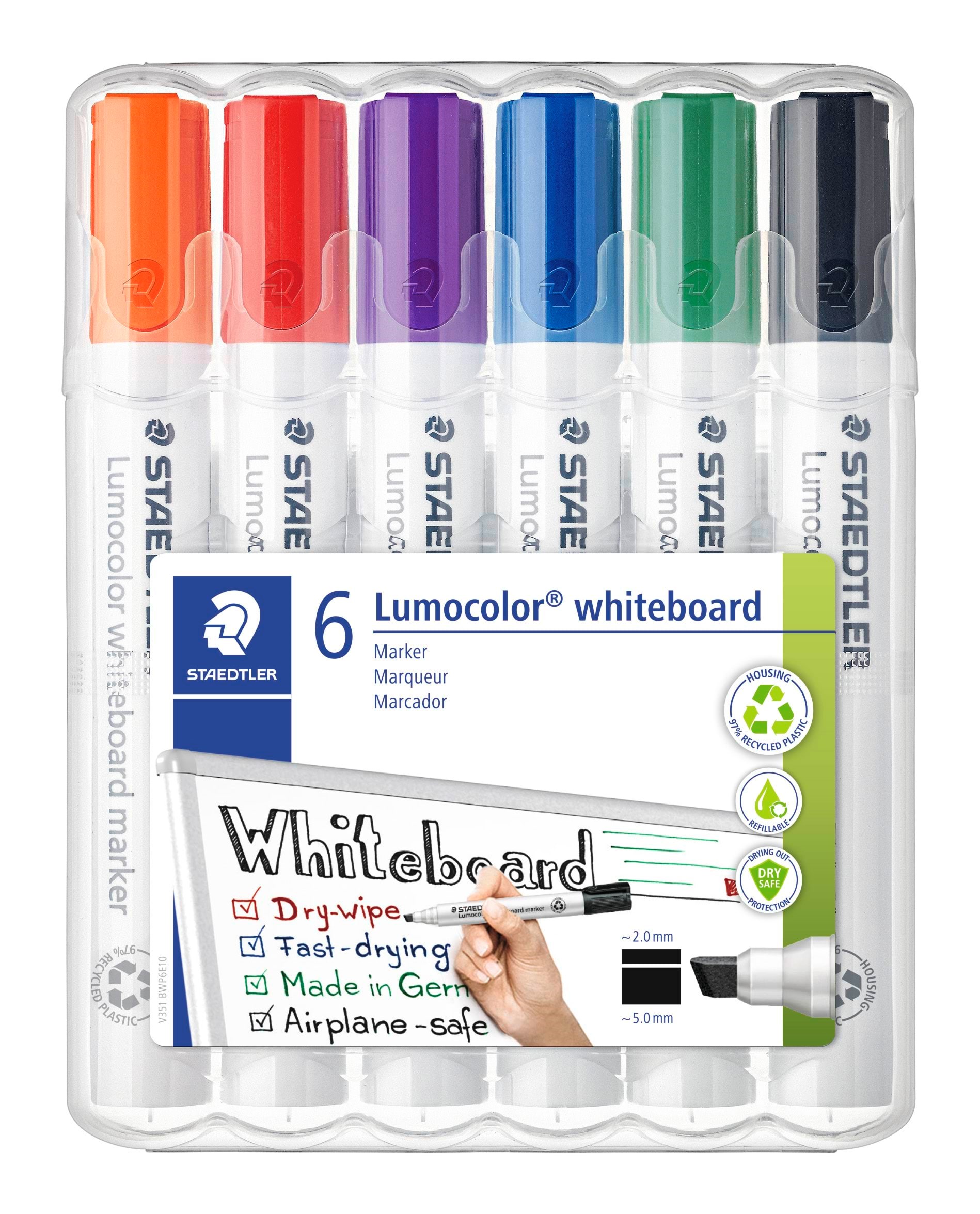 Staedtler Lumocolor WB-marker 2-5mm 6 ass./boks Konference Præsentation Assorteret 351 B WP6