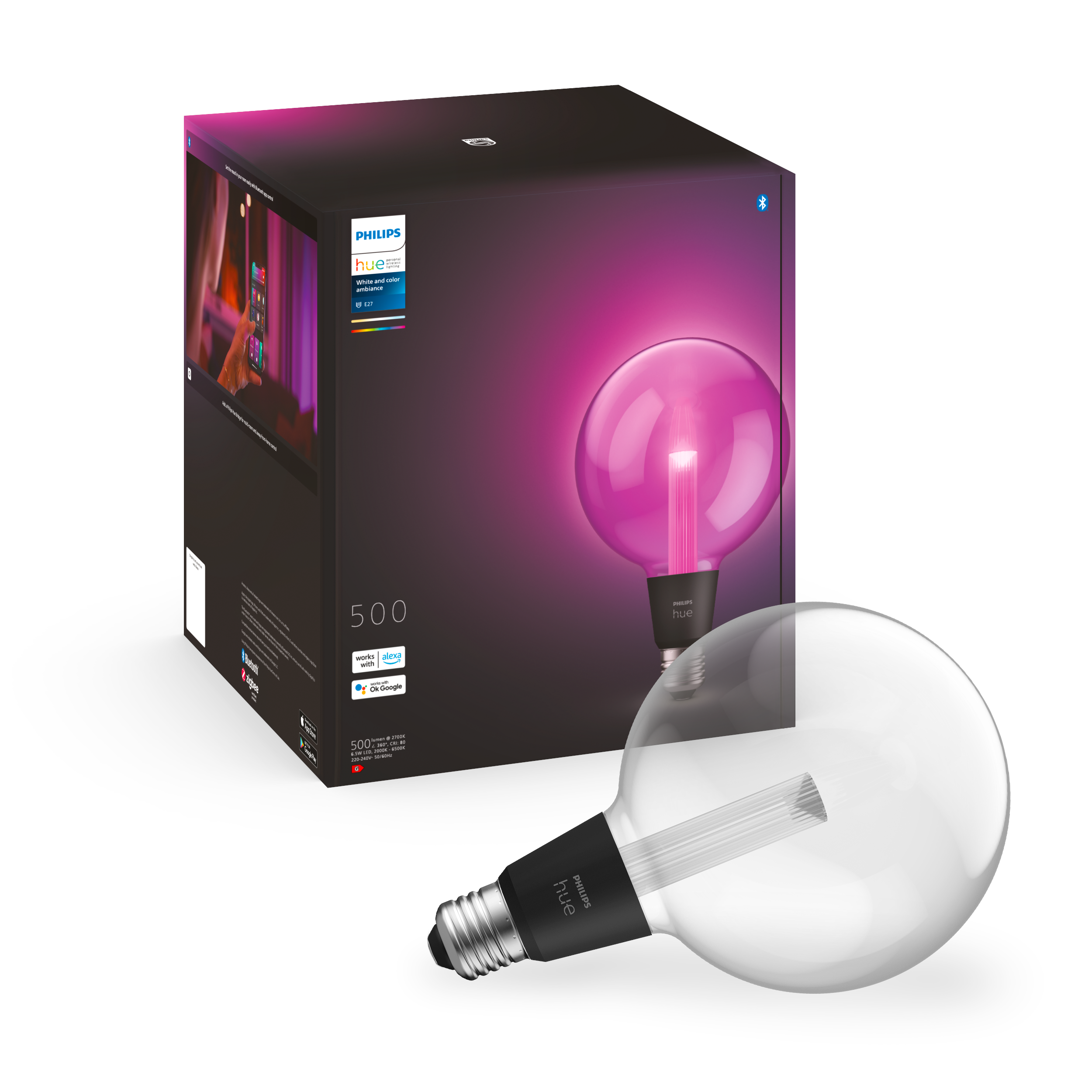 Philips Hue Lightguide G125 E27 Globe Pære - 1-Pakke Smart Home 929003151202