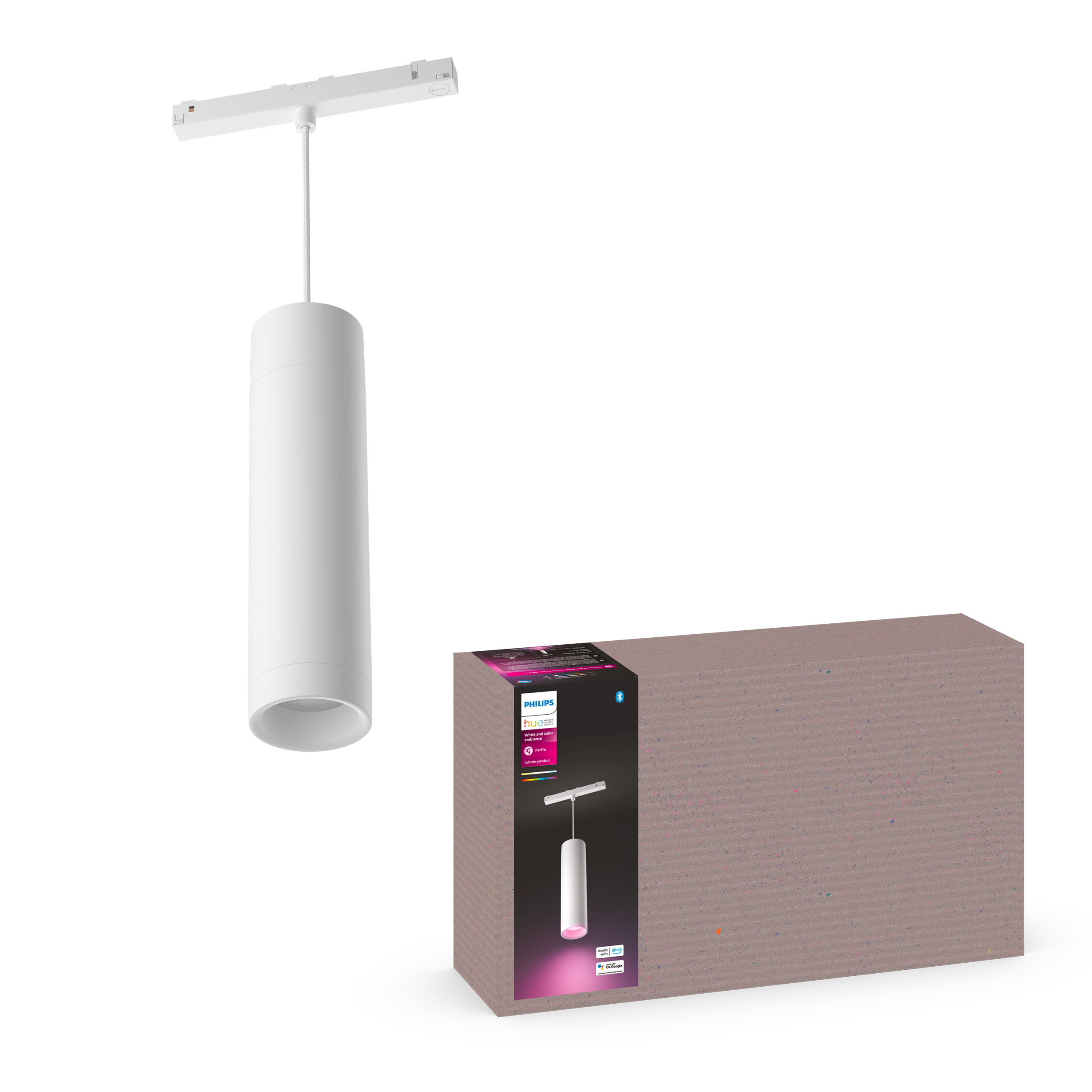 Philips Hue Perifo Loft Pendel Cylinder Lampe - Hvid Smart Home 929003116001