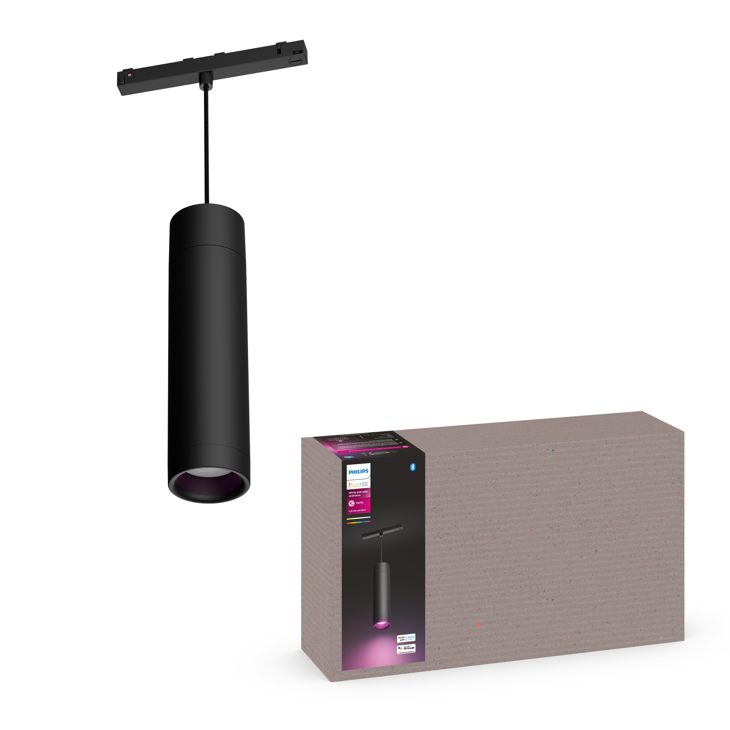 Philips Hue Perifo Loft Pendel Cylinder Lampe - Sort Smart Home 929003115901