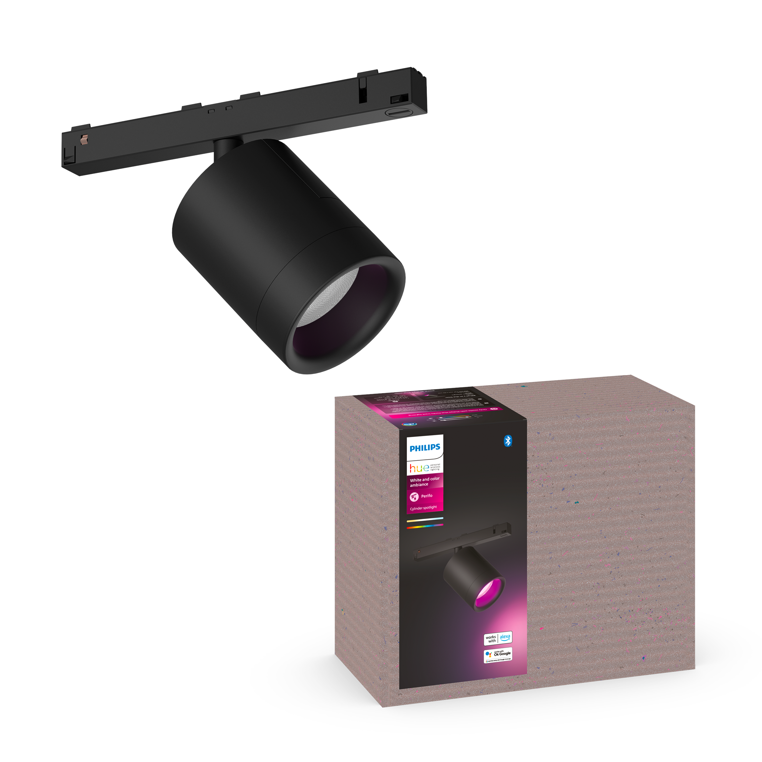 Philips Hue Perifo Cylinder Spotlight - Sort Smart Home 929003115701