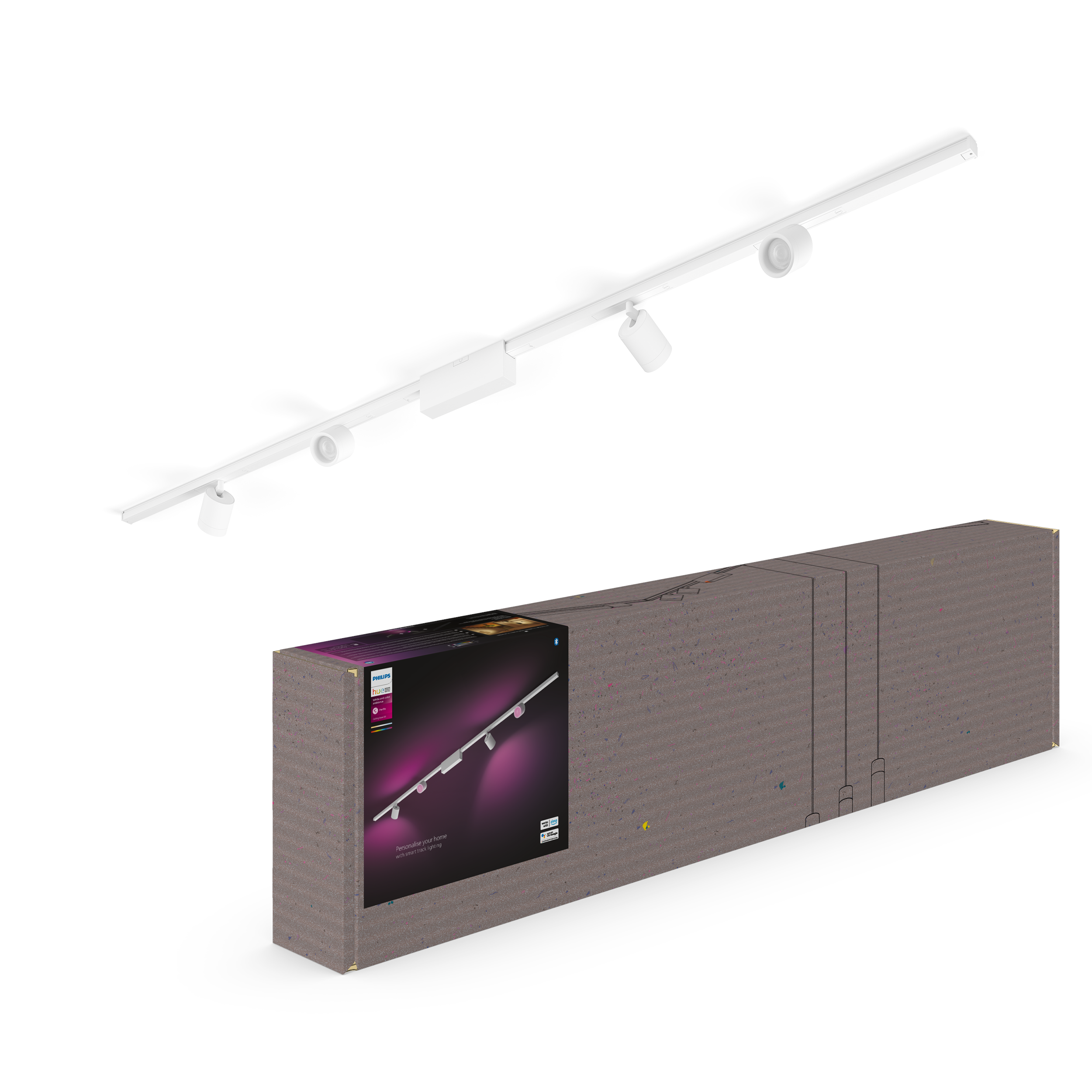 Philips Hue Perifo Loft Sæt - 4 Cylinder Spots - Hvid Smart Home 929003117401