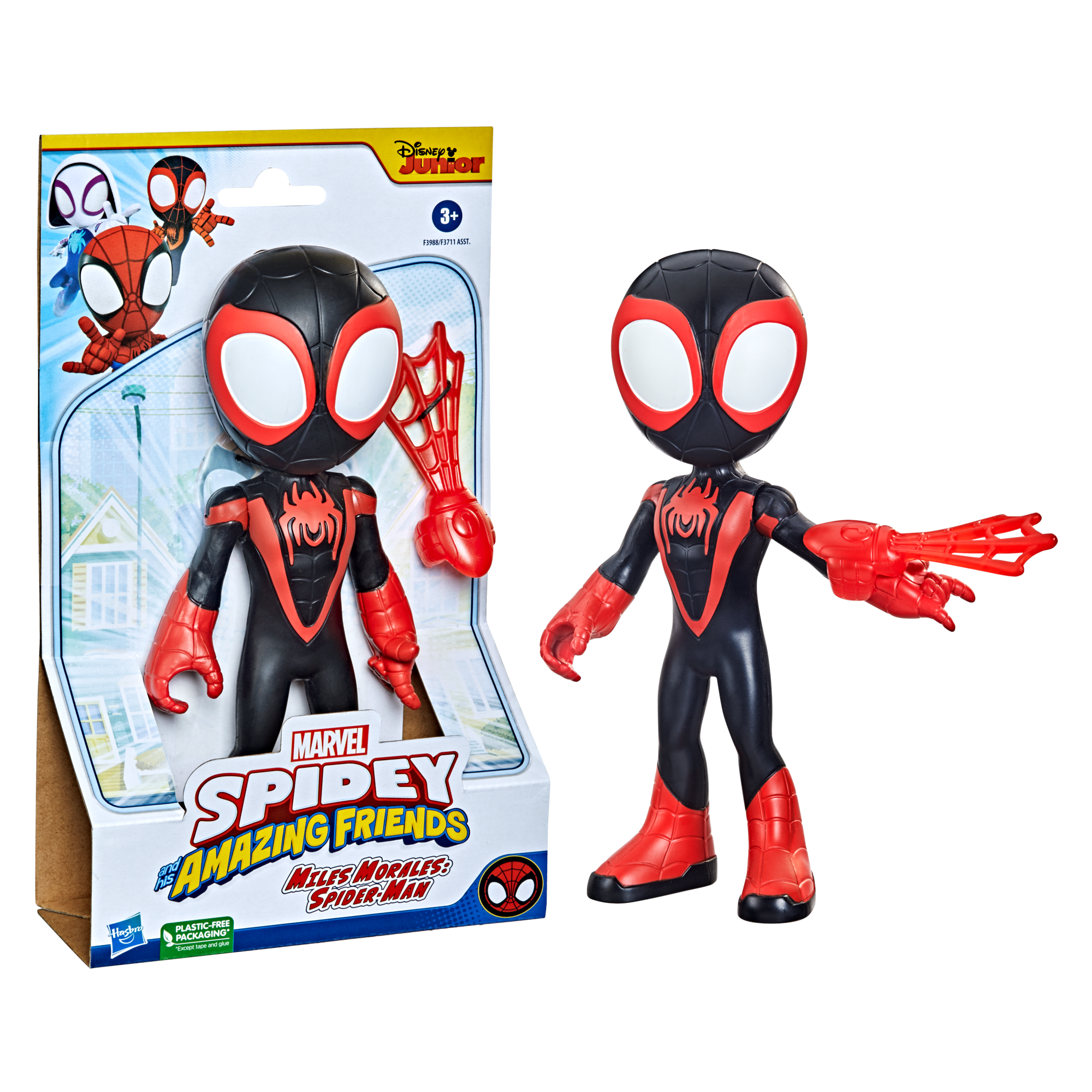 Spidey and His Amazing Friends Marvel Stor Miles Morales: Spider-Man figur 23 cm
