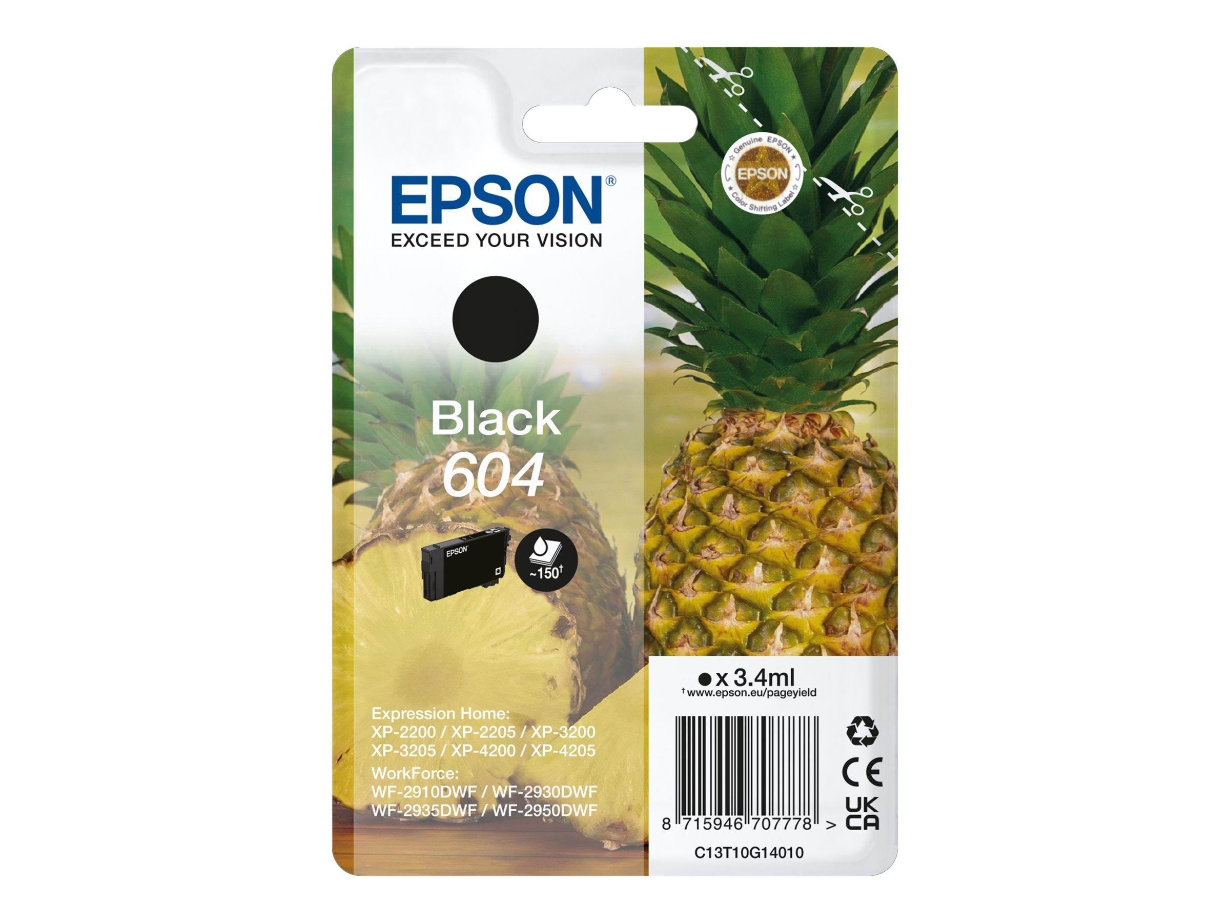 Epson 604 - black - original - ink cartridge Printerpatron Og Toner Sort C13T10G14020