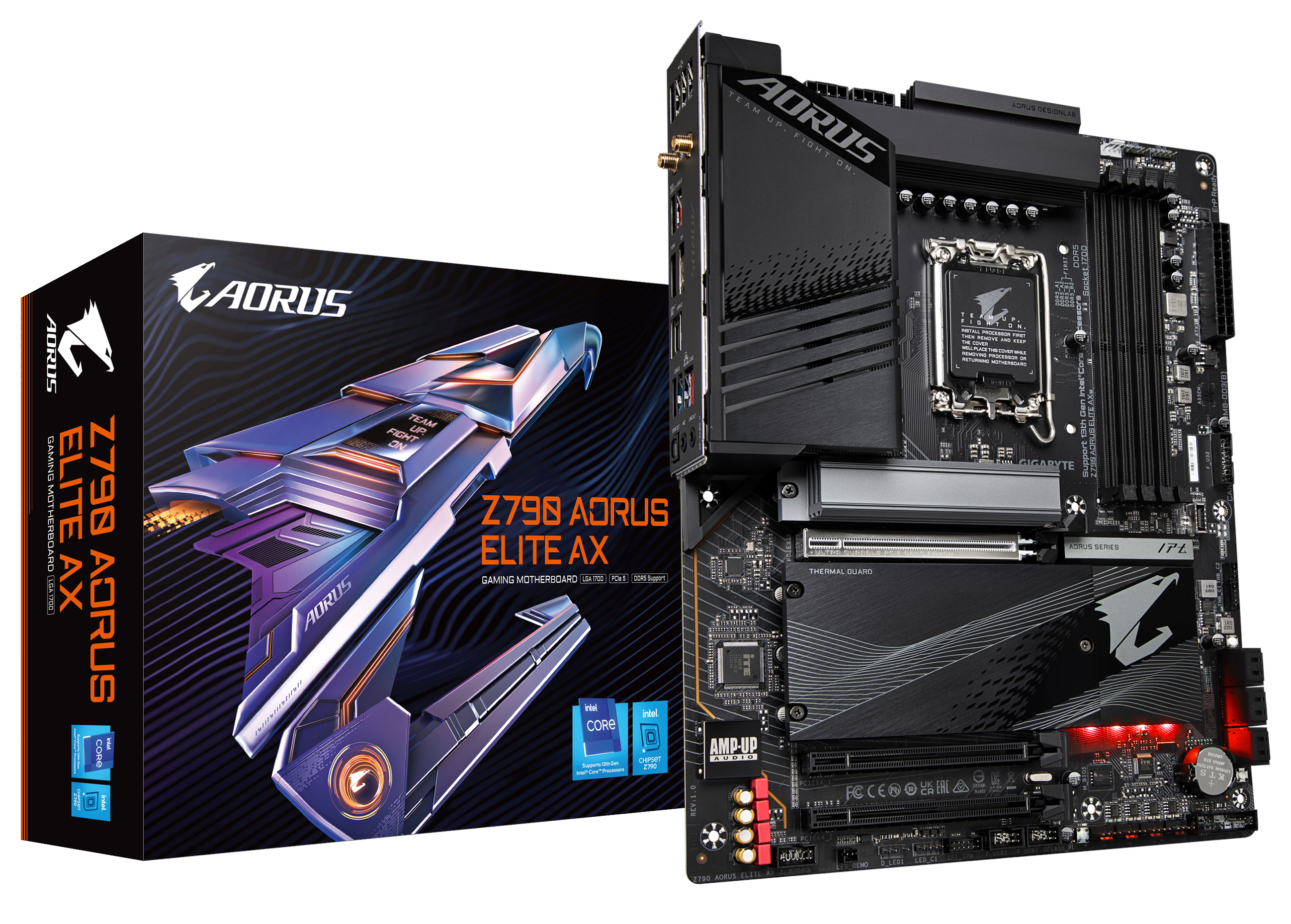 GIGABYTE Z790 AORUS ELITE AX Bundkort - Intel Z790 - Intel LGA1700 - DDR5 RAM - ATX