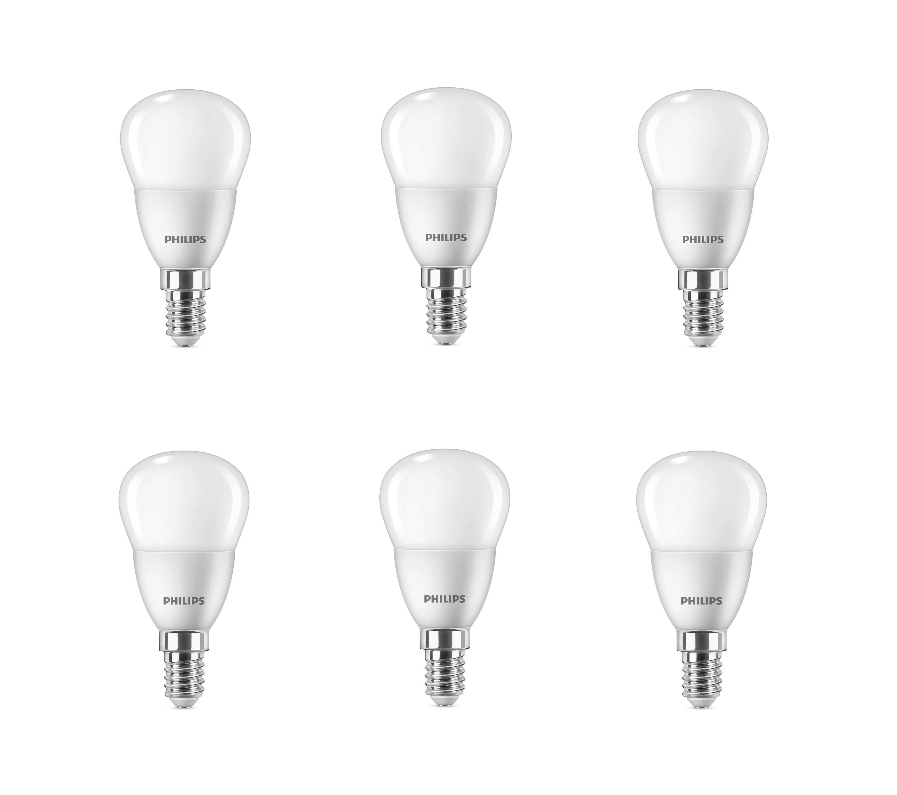 Philips LED pære Krone 4,9W/827 (40W) 6-pak E14 Lyskilde 929003546596