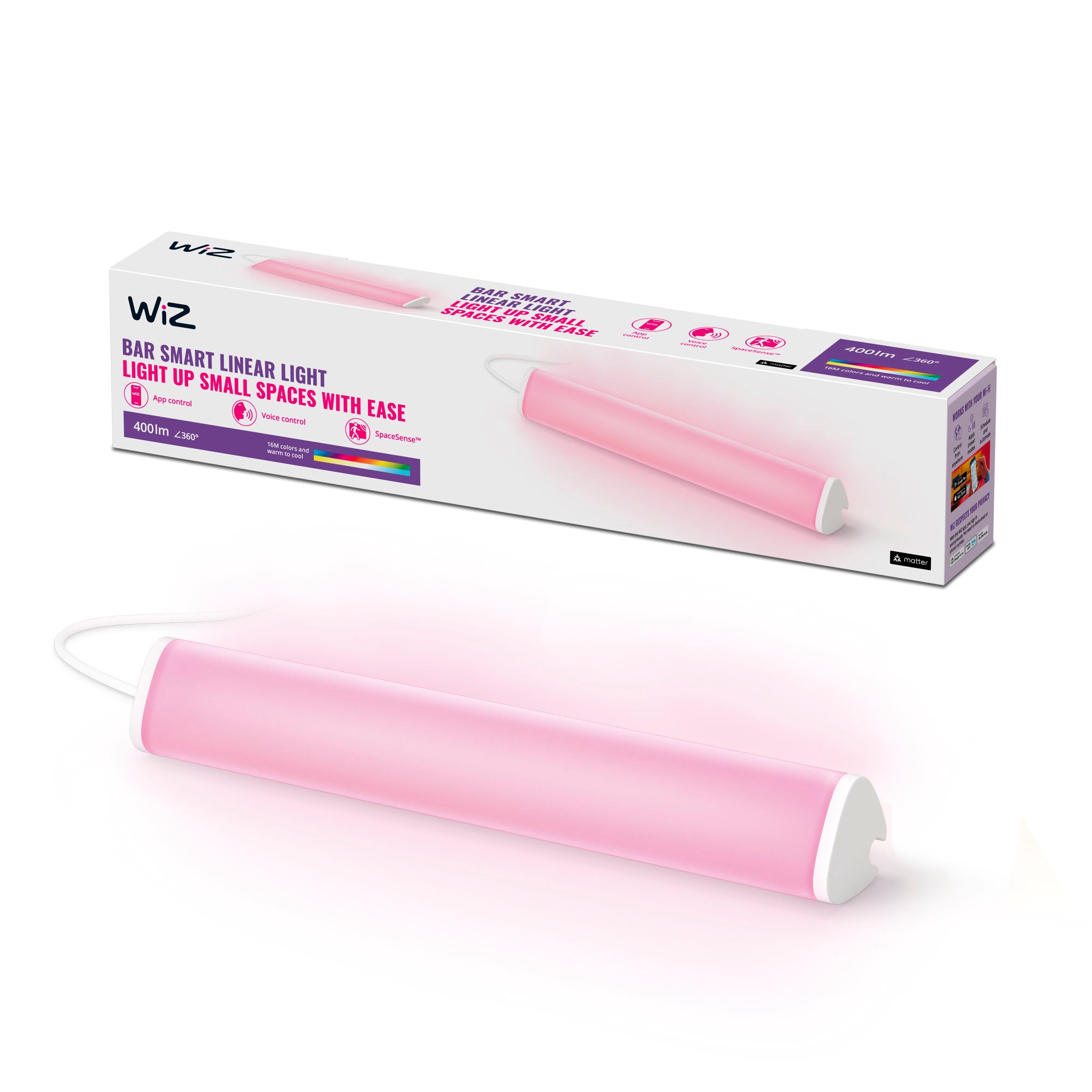WiZ Smart Bar Linear Light, Justerbar hvidt & farvet lys Smart Home 929003202322