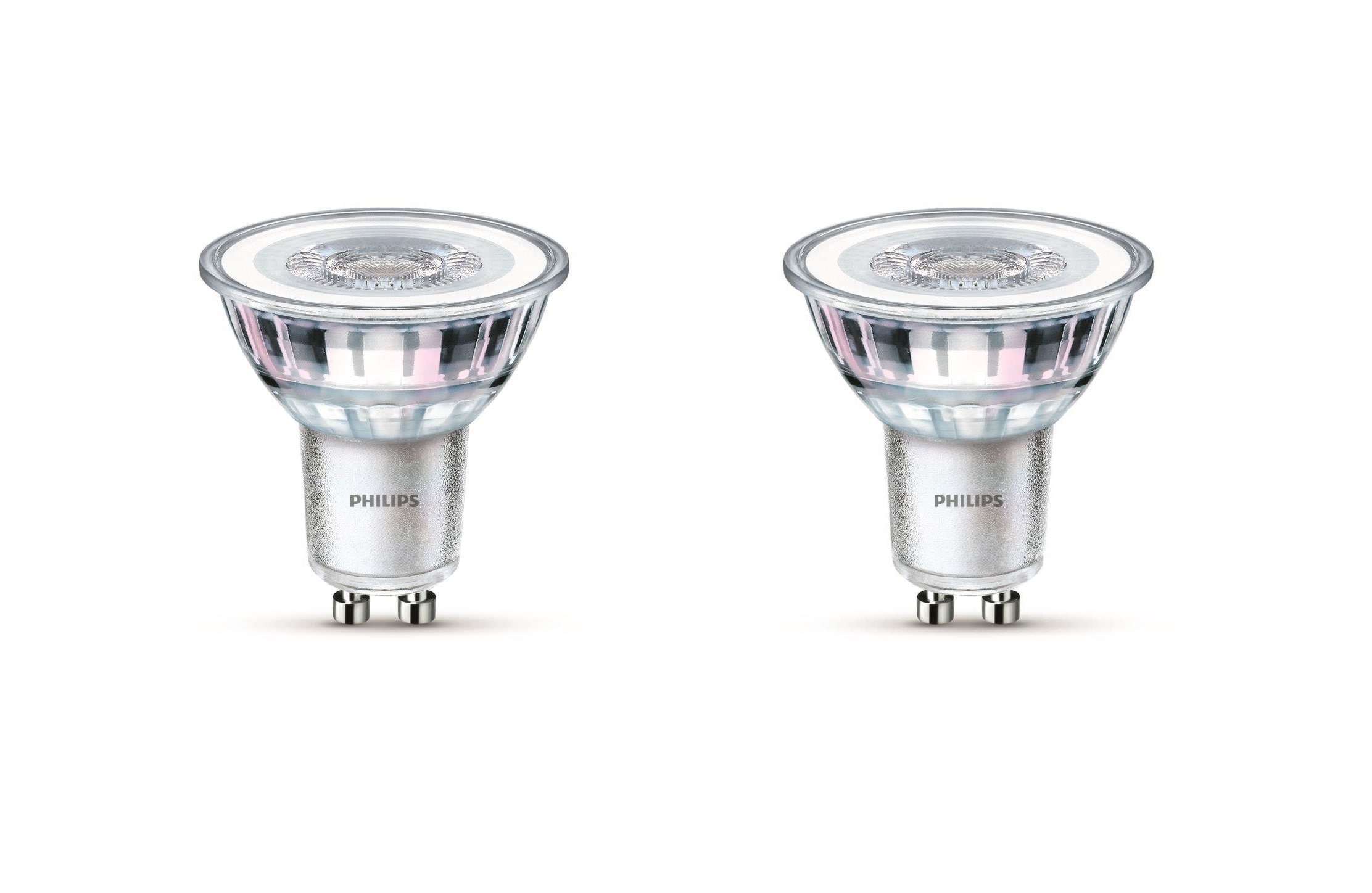 Philips LED pære Classic 4,6W/827 (50W) 2-pak GU10 Lyskilde 929001215292