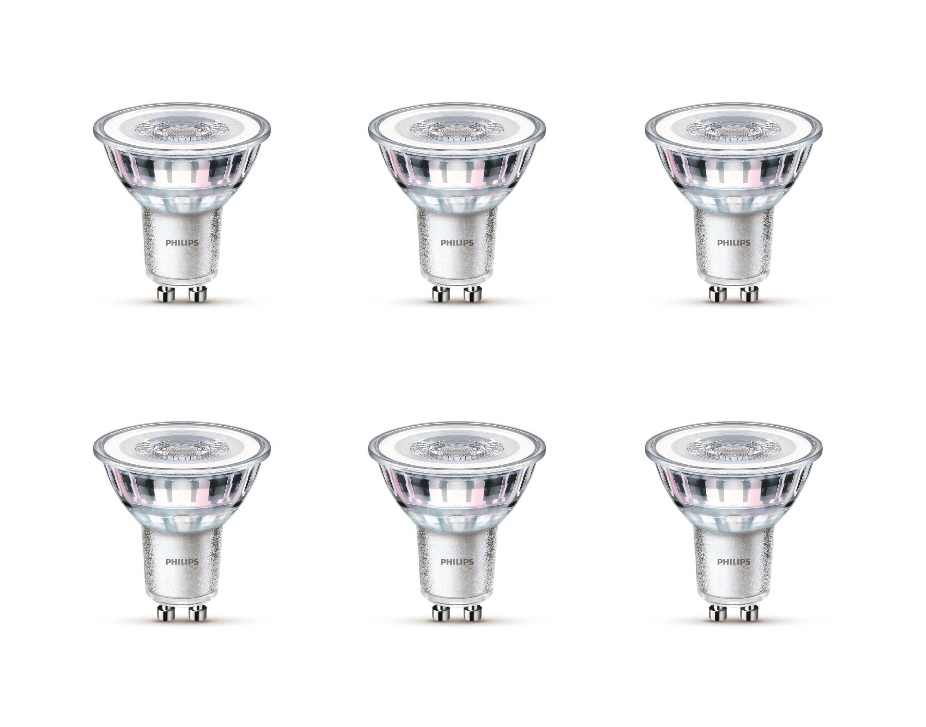 Philips LED pære Classic 4,6W/840 (50W) 36° 6-pak GU10 Lyskilde 929001218296