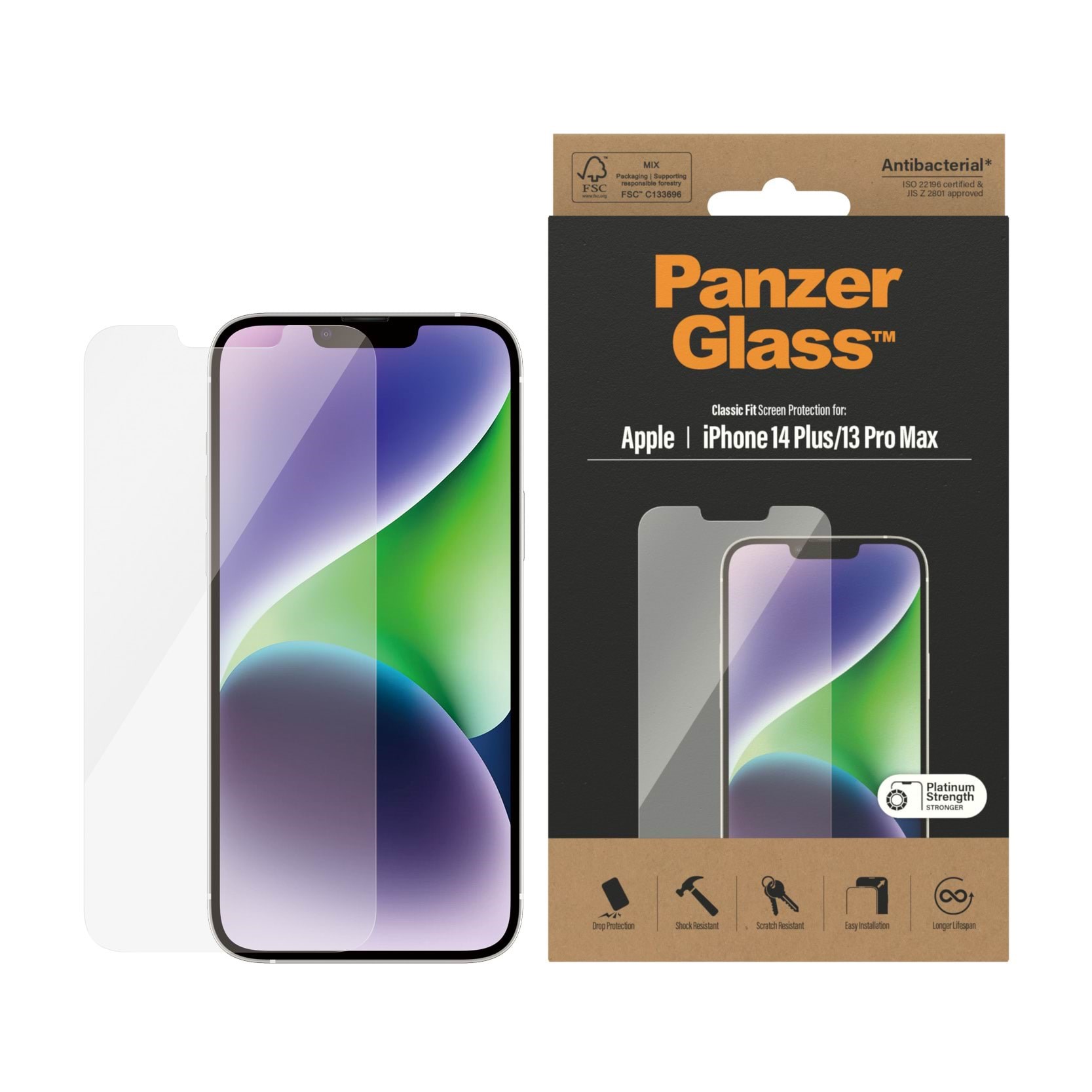 PanzerGlass Screen Protector Apple iPhone 14 Plus | 13 Pro Max | Classic Fit