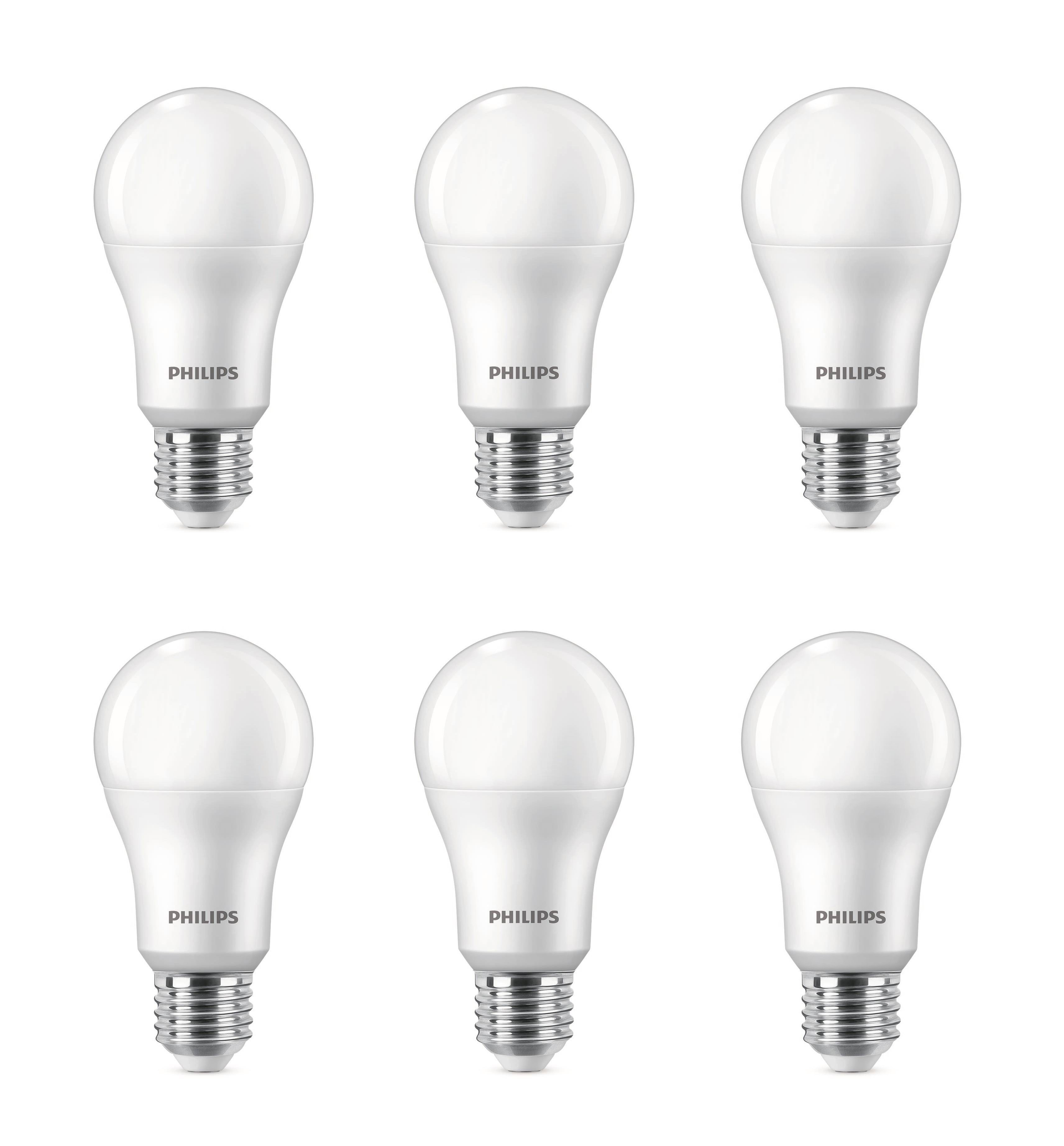 Philips LED pære 13W/827 (100W) mat 6-pak E27 Lyskilde 929002306876