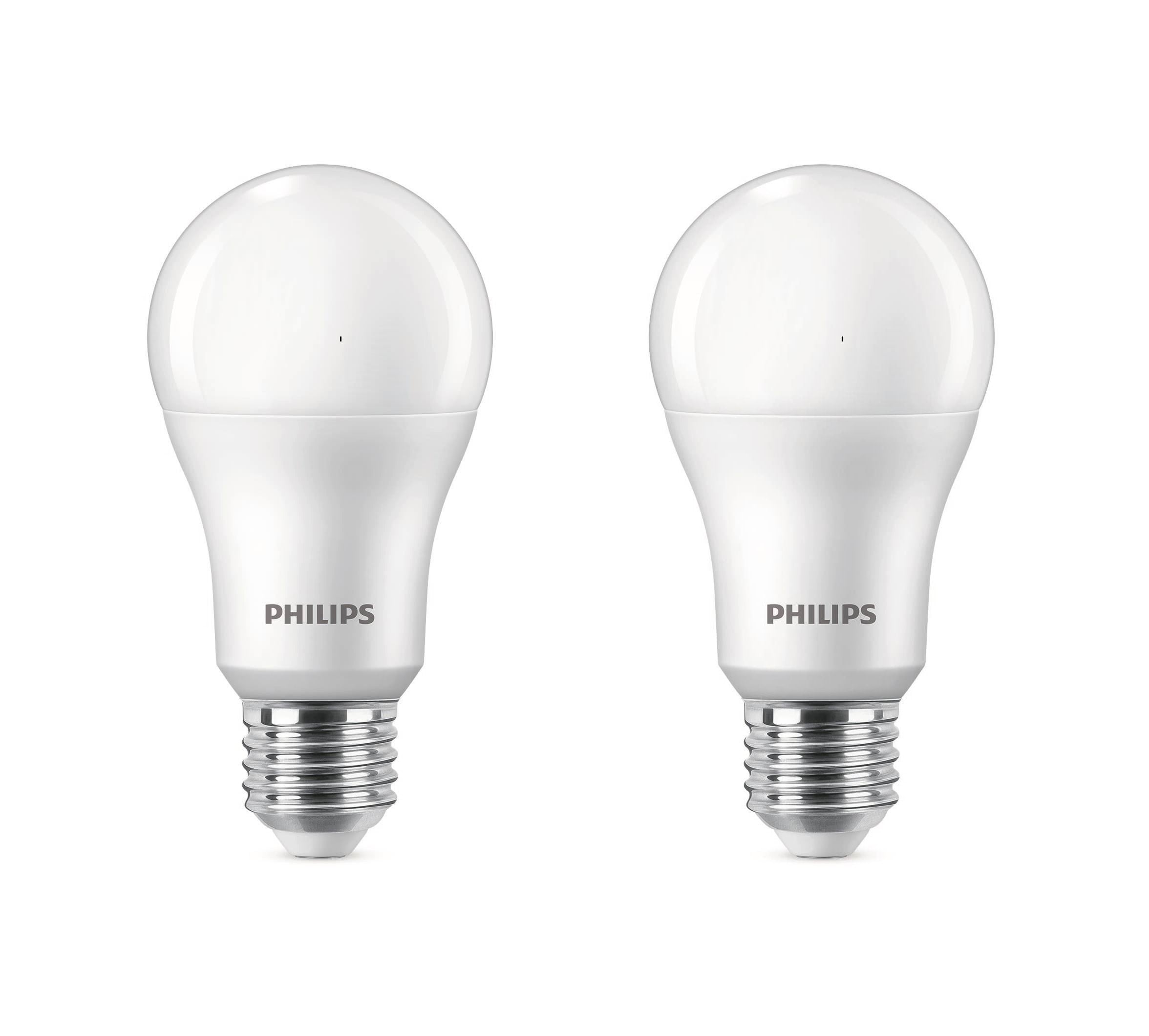 Philips LED pære Standard 13W/840 (100W) mat 2-pak E27 Lyskilde 929002306992
