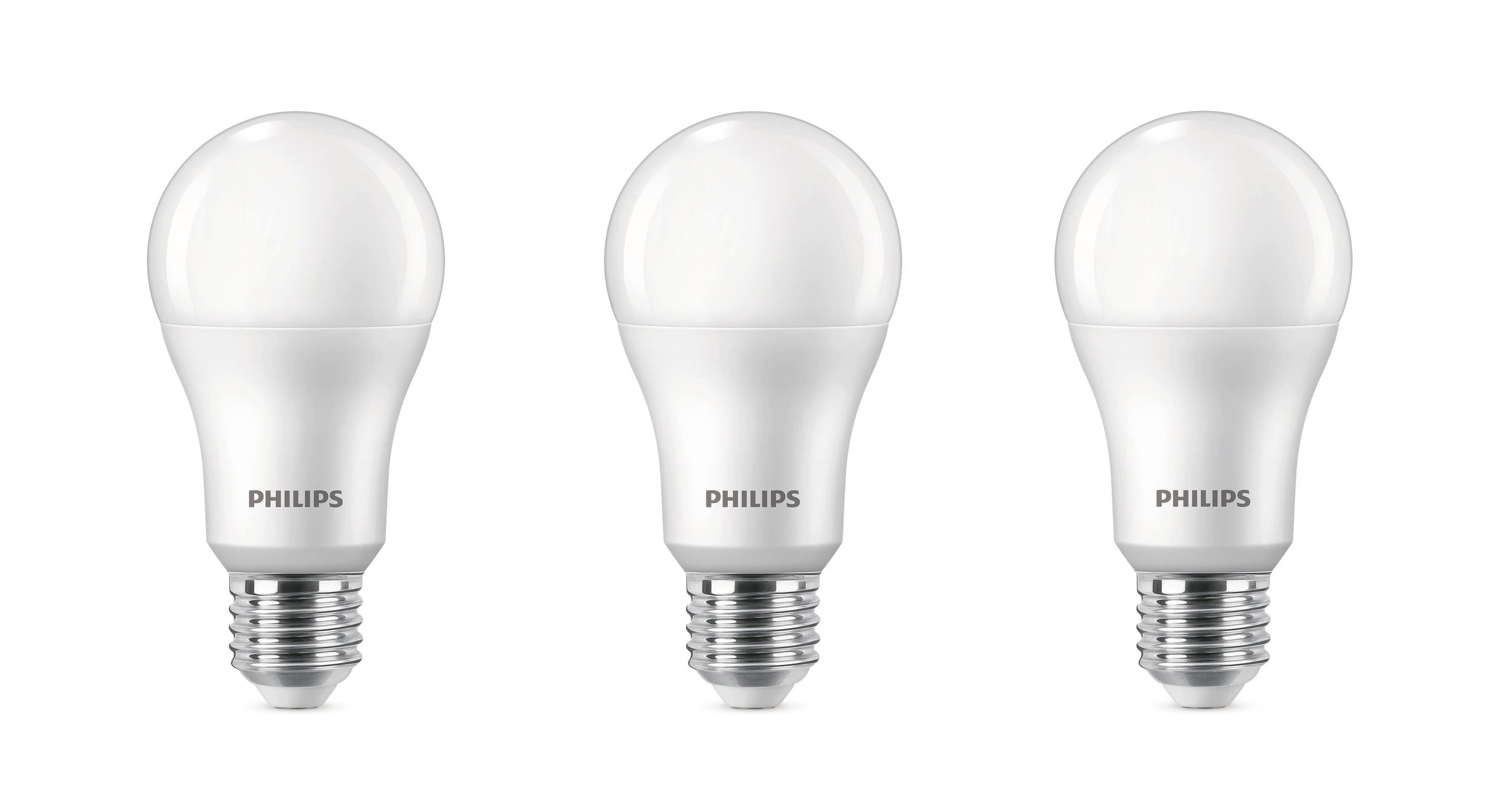 Philips LED pære 13W/840 (100W) mat 3-pak E27 Lyskilde 929002306993