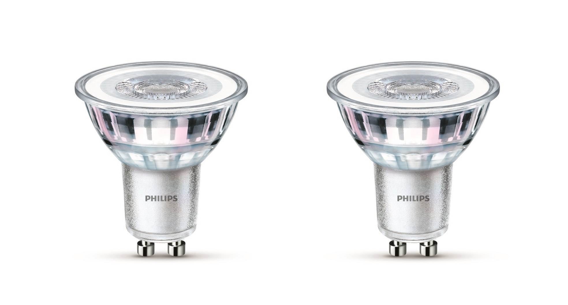 Philips LED pære Classic 4,6W/840 (50W) 36° 2-pak GU10 Lyskilde 929001218232