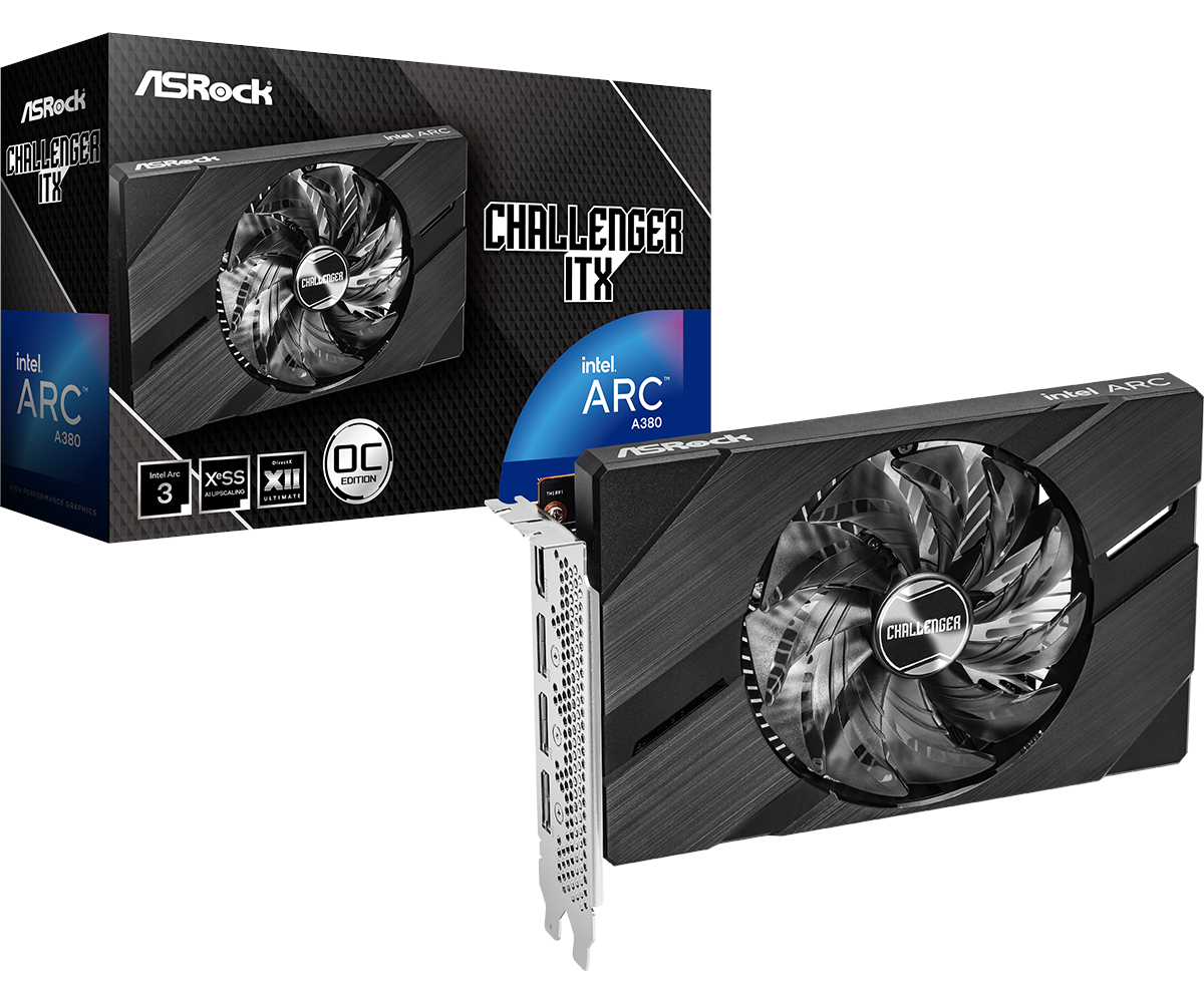 ASRock Arc A380 Challenger ITX - 6GB GDDR6 RAM - Grafikkort Grafikkort 90-GA3KZZ-00UANF