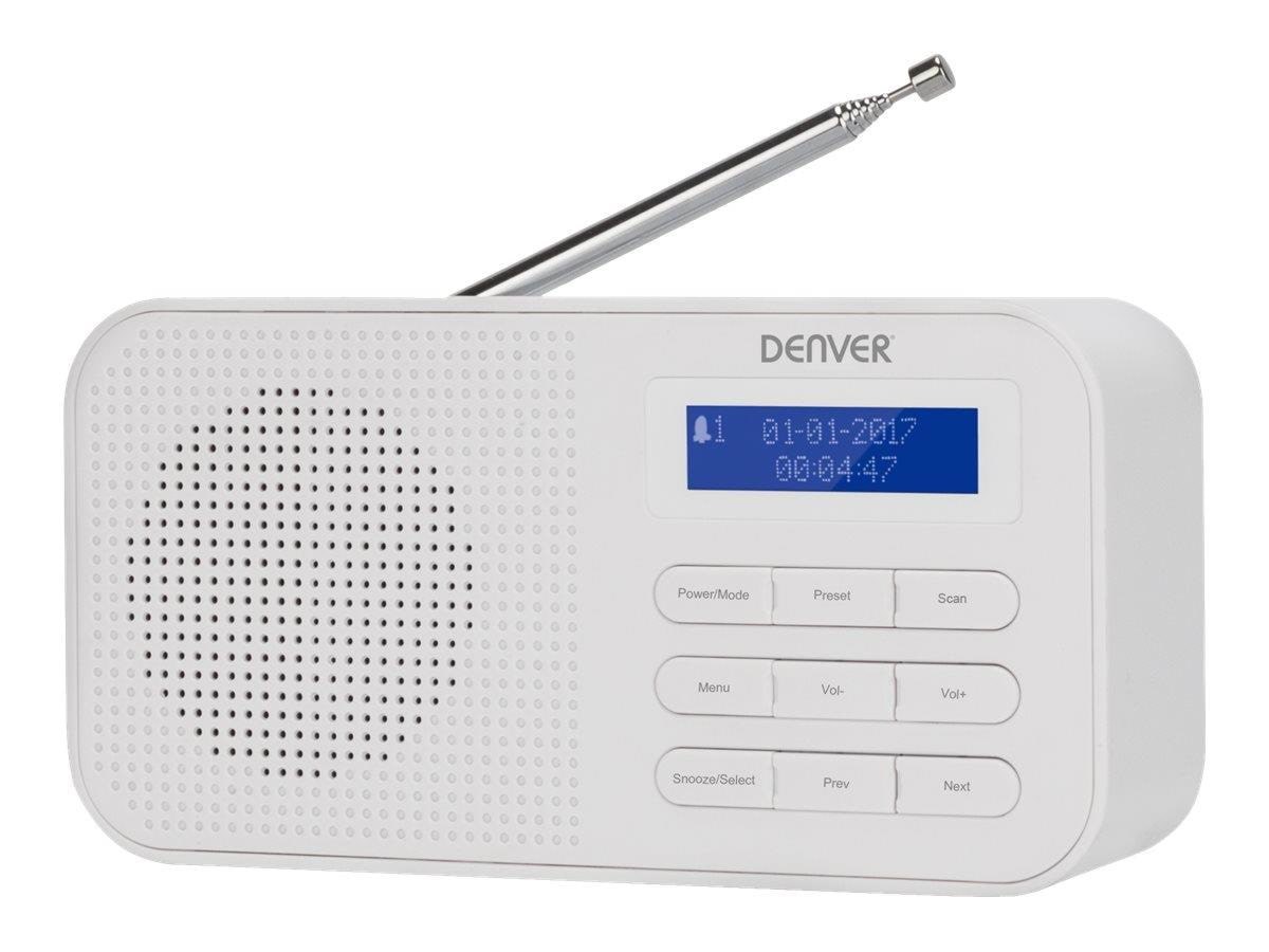 DENVER DAB-42 - DAB portable radio - DAB/DAB+/FM - Mono Radio DAB-42WHITE