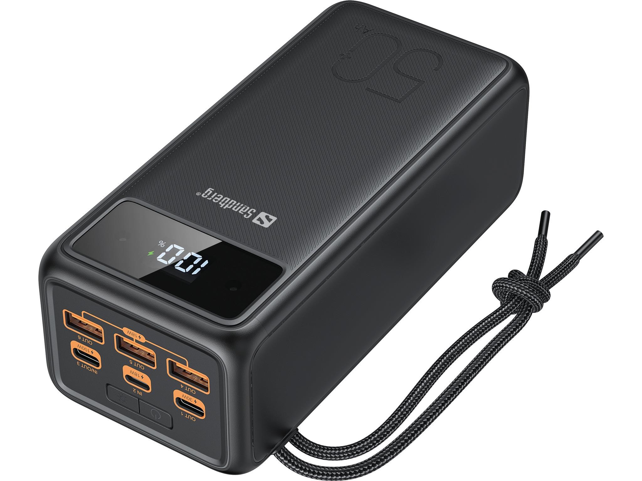 Sandberg Powerbank USB-C PD 130W 50000 mAh - 50000 mAh Powerbank Sort 420-75