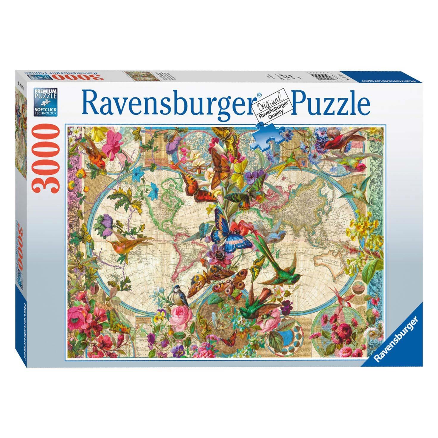 Ravensburger Flora & Fauna World Map 3000pcs Puslespil 171170