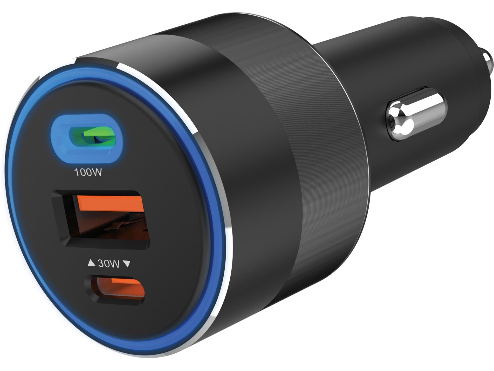 Sandberg Car Charger 3in1 130W USB-C PD Mobil Oplader 441-49