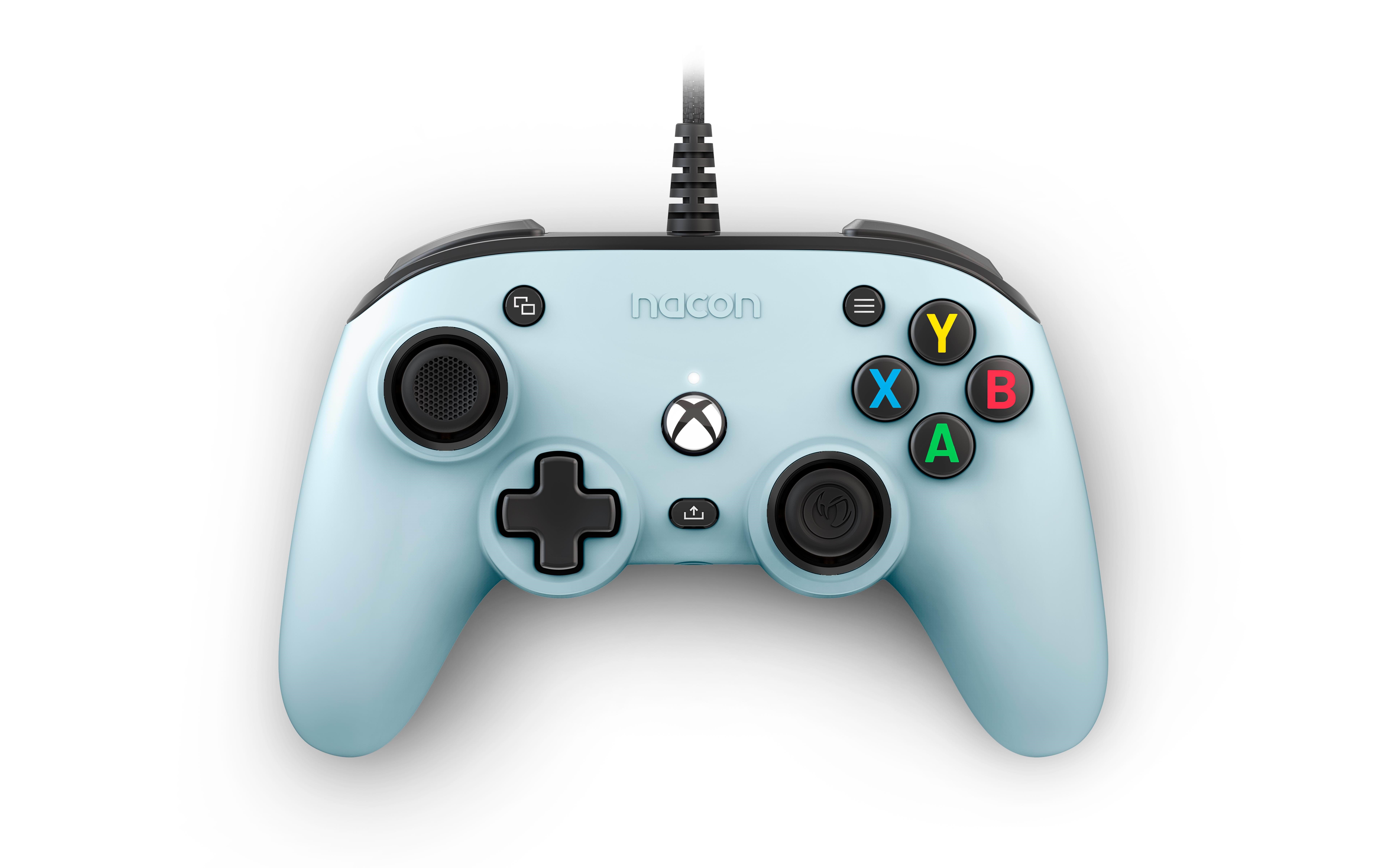 NACON Official Wired Pro Compact Controller - Pastel Blue - Wired Controller - Microsoft Xbox One Spil Tilbehør XBXPROCOMPASTBLUE