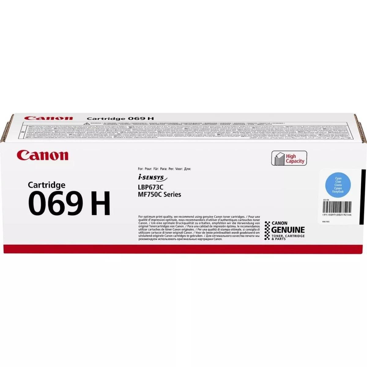 Canon CRG 069H / 5097C002 High Cyan Printerpatron Og Toner