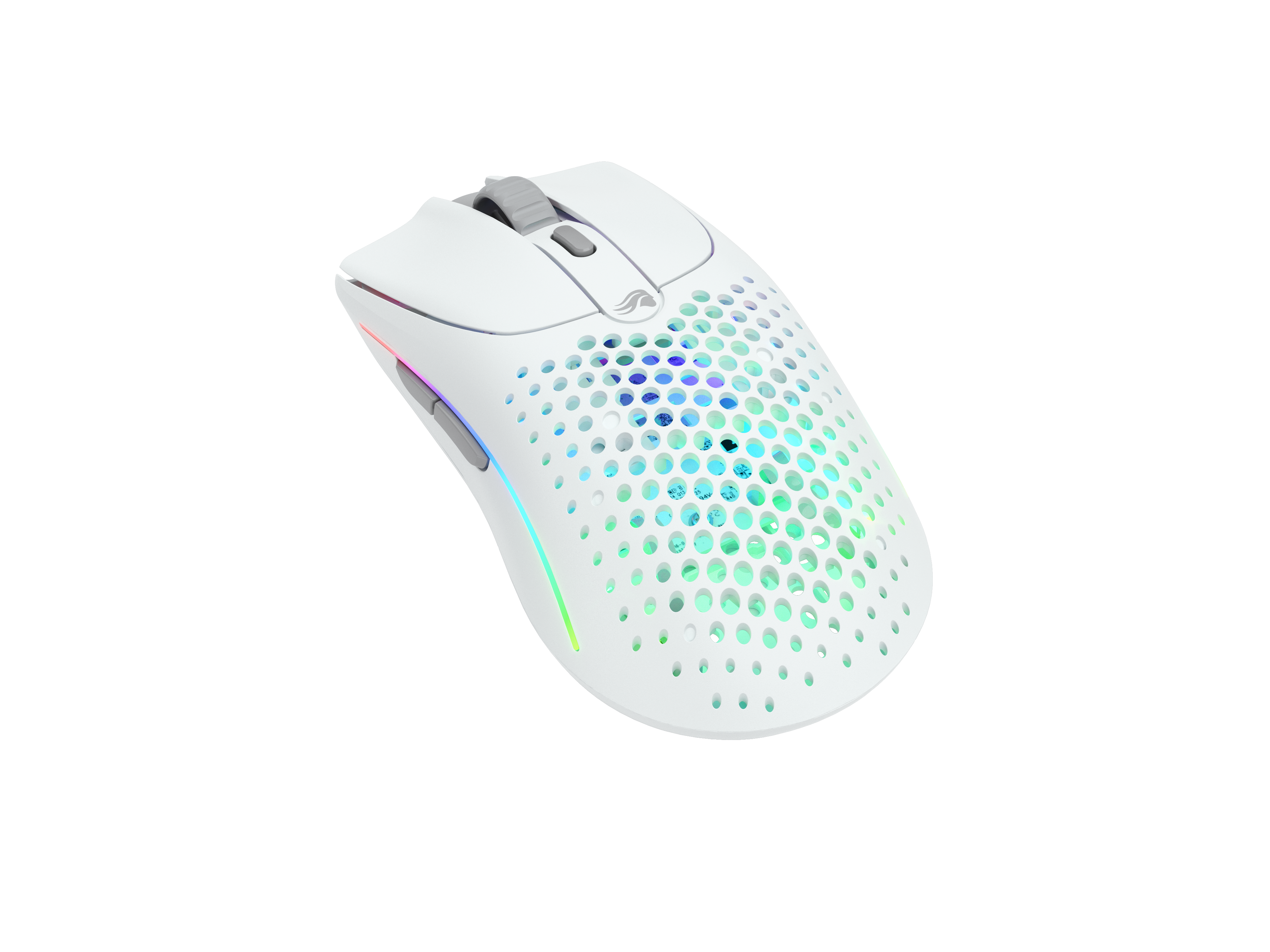 Glorious Model O Wireless 2 - Matte White - Gaming Mus - Optisk - 6 knapper - Sort med RGB lys Mus GLO-MS-OWV2-MW