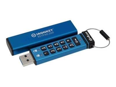Kingston IronKey 200 - 64GB - USB Stick Usb Stick Blå IKKP200/64GB