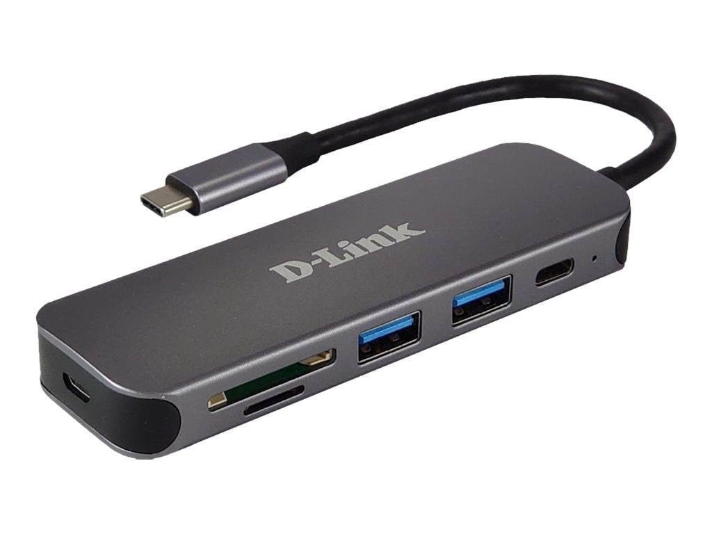 D-Link DUB-2325 - hub - with card reader - 5 ports USB hub - 5 ports - Grå Usb Hub DUB-2325/E