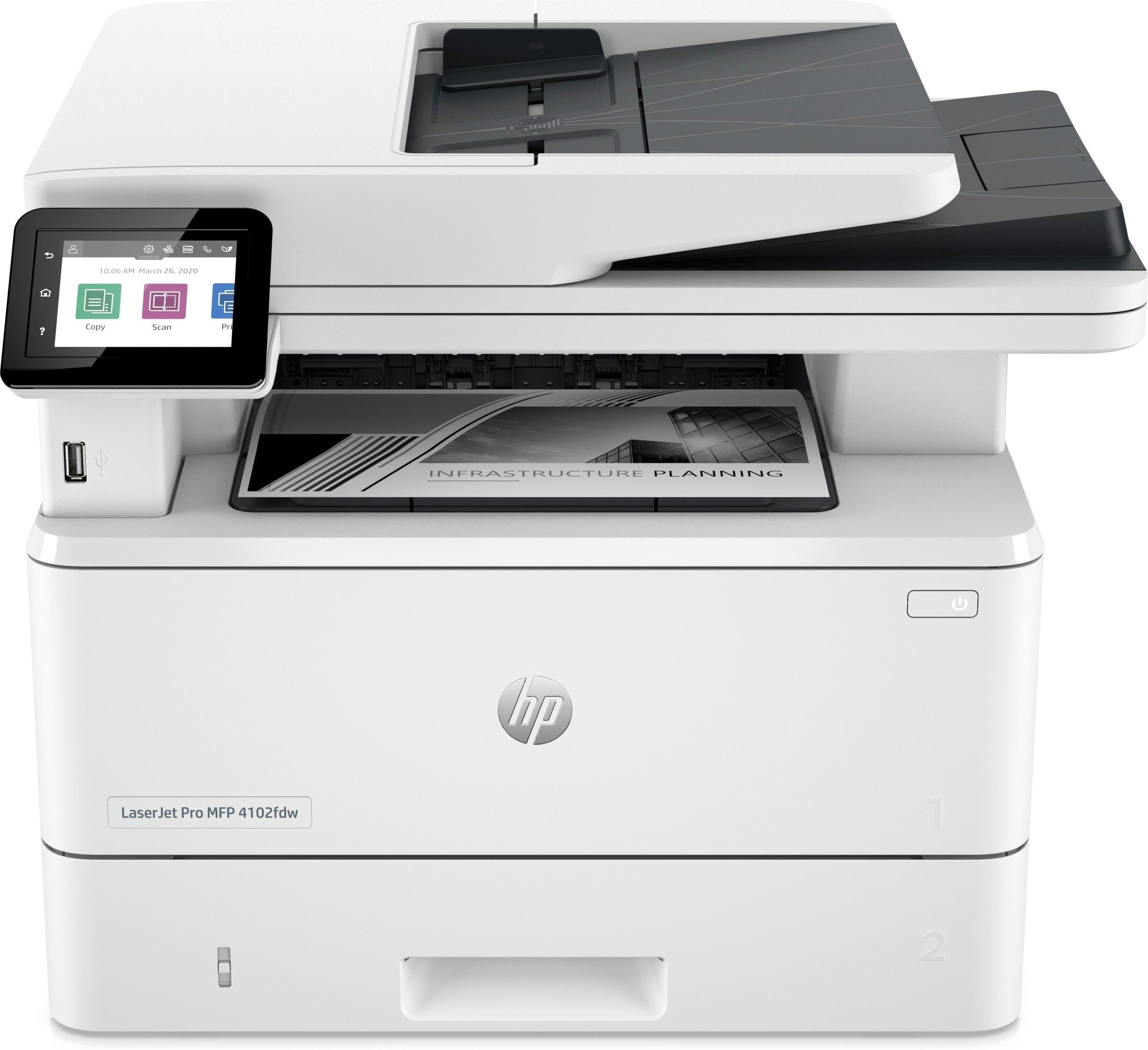HP LaserJet Pro MFP 4102dw Mono Laser All in One Printer Multifunktion - Monokrom - Laser
