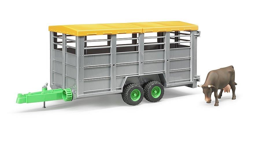 Bruder Livestock trailer with 1 cow Legetøjsbil BR2227