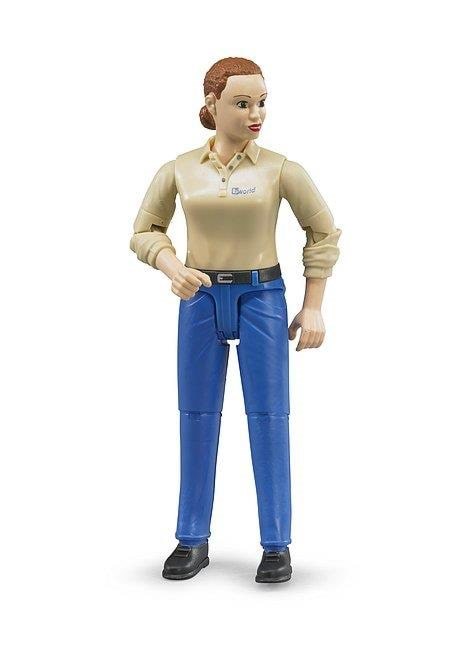 Bruder Woman, light skin, blue jeans Legetøjsbil BR60408