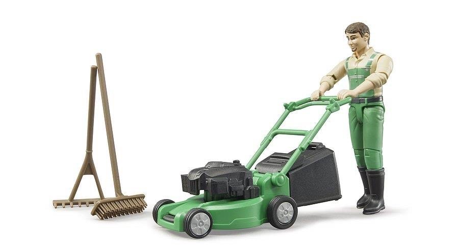 Bruder BWorld Gardener with lawn mower and equipment Legetøjsbil BR62103