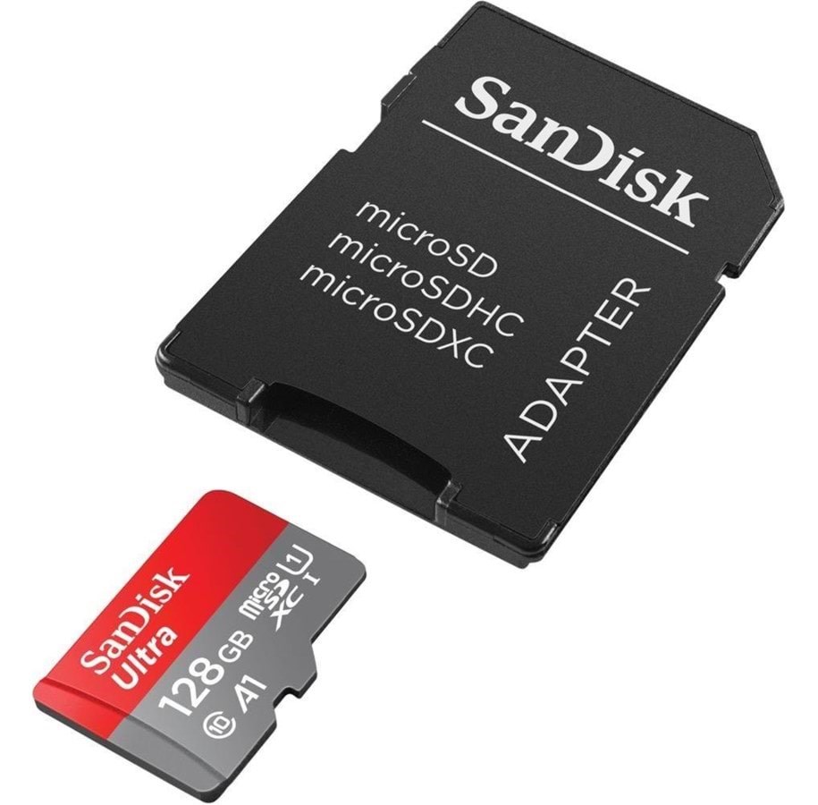 SANDISK Ultra microSD/SD - 140MB/s - 128GB Hukommelseskort SDSQUAB-128G-GN6MA