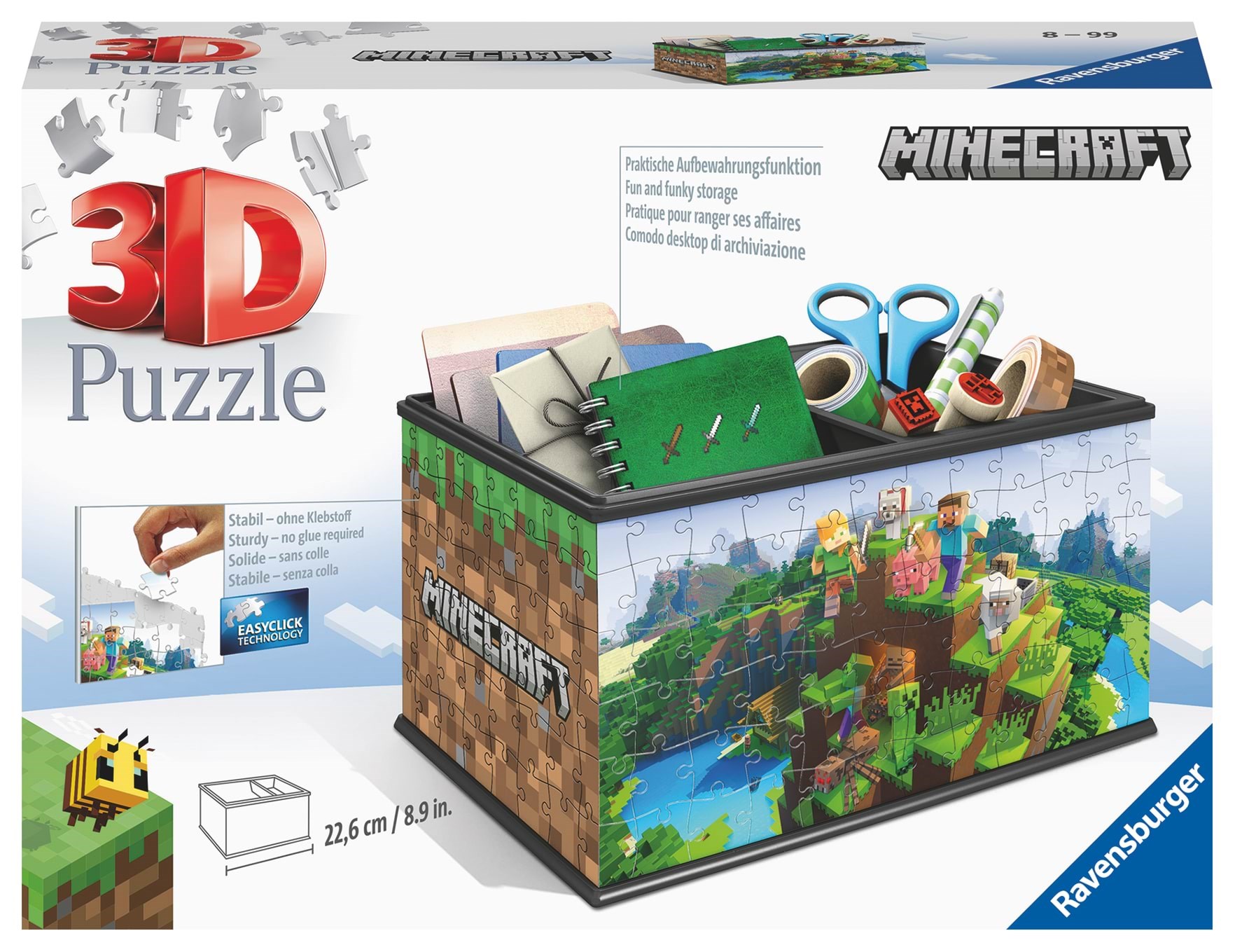 Ravensburger 3D Minecraft Treasure Box (108) 3D Puslespil