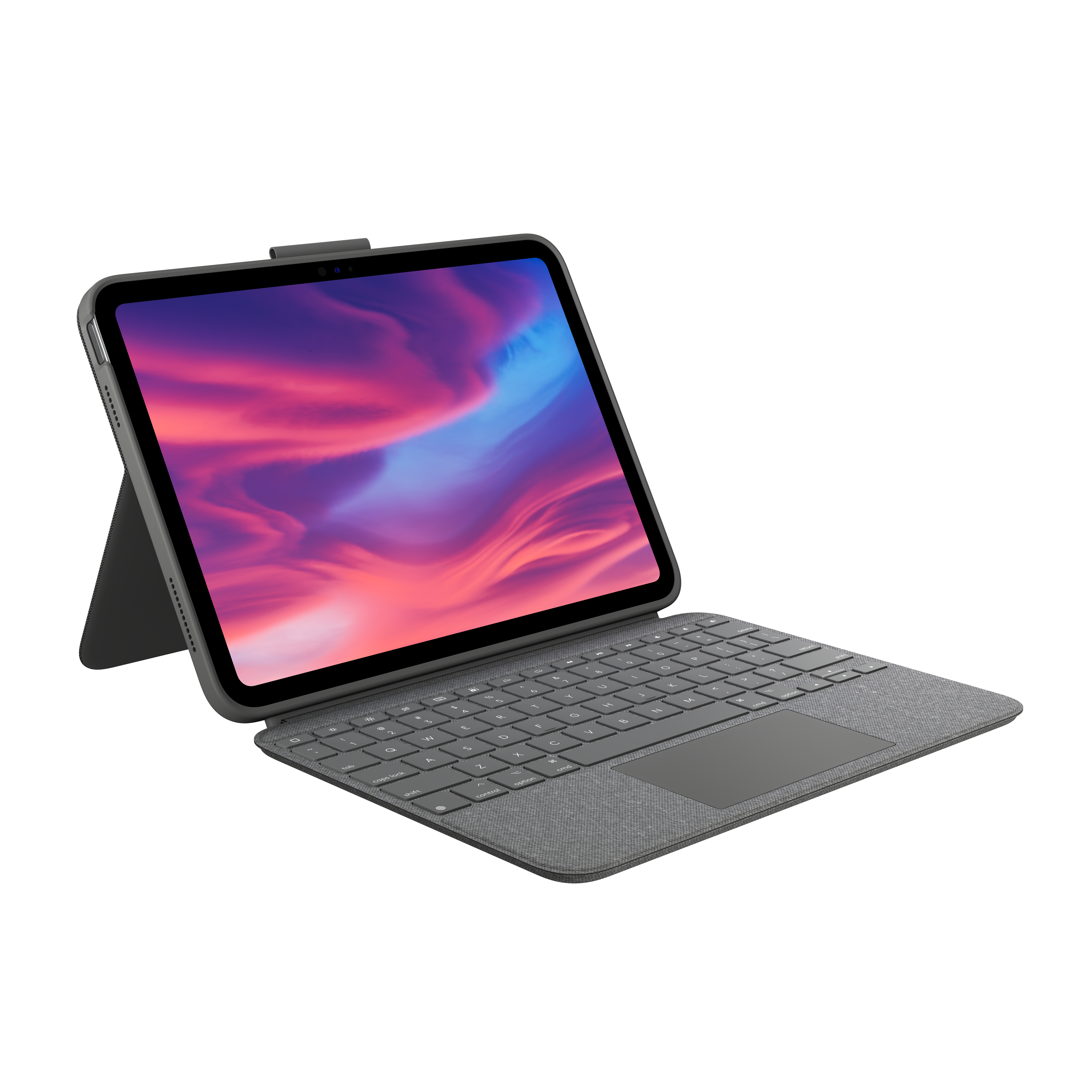 Logitech Combo Touch for iPad 10.9" (10th gen) - Oxford Grey - ND - Tastatur & Folio sæt - Nordisk - Grå