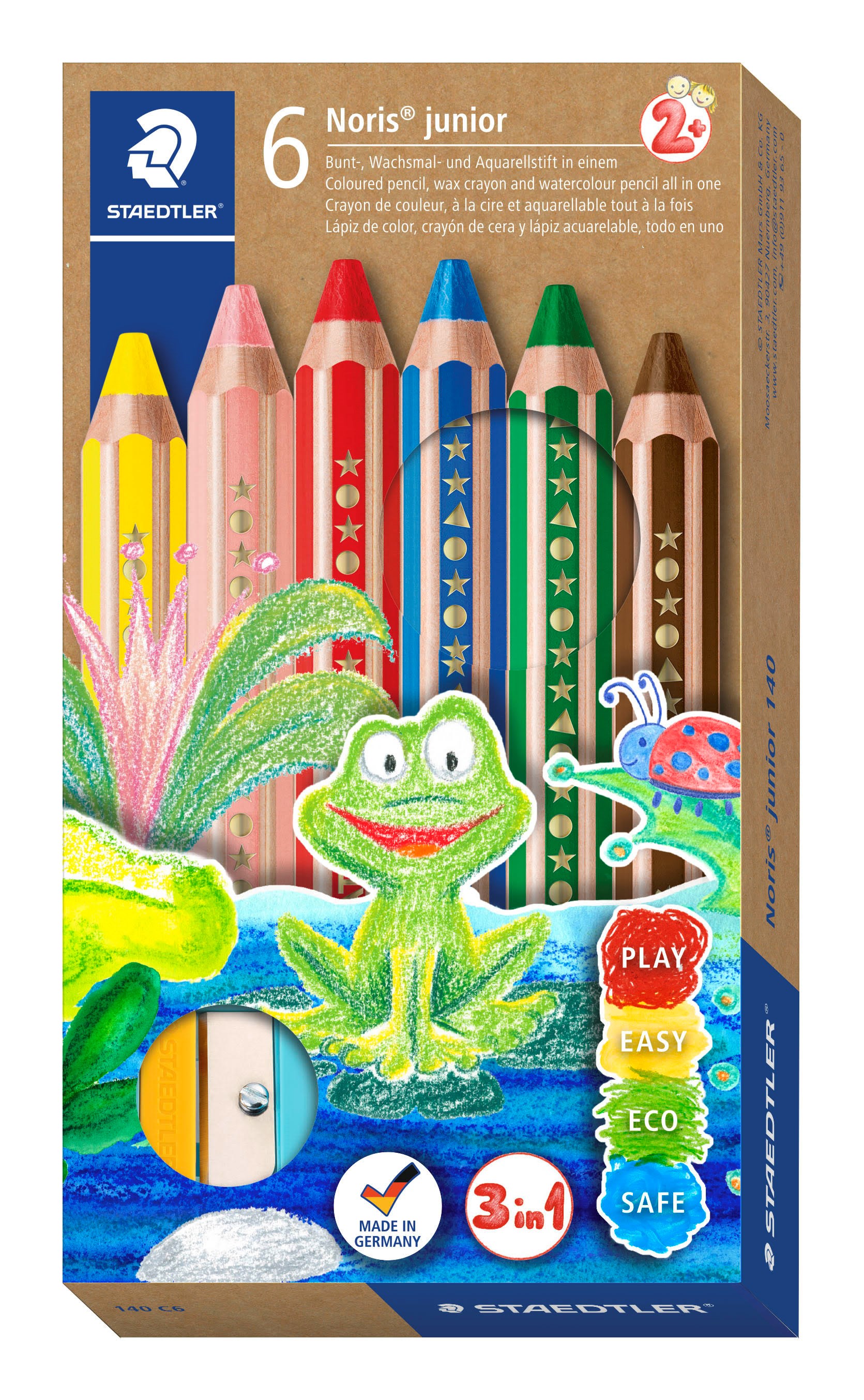 Staedtler Noris Junior 6 stk. ass. 100% PEFC Tegneværktøj 140 C6