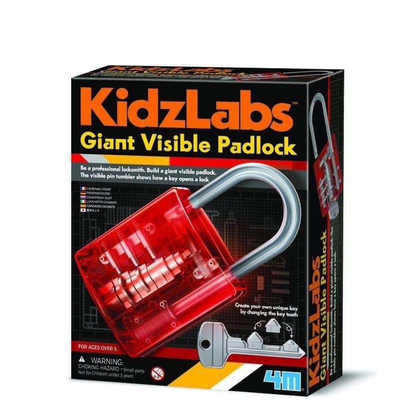 4M KIDZLABS / GIANT VISIBLE PADLOCK Lærerigt Legetøj 4M-03445