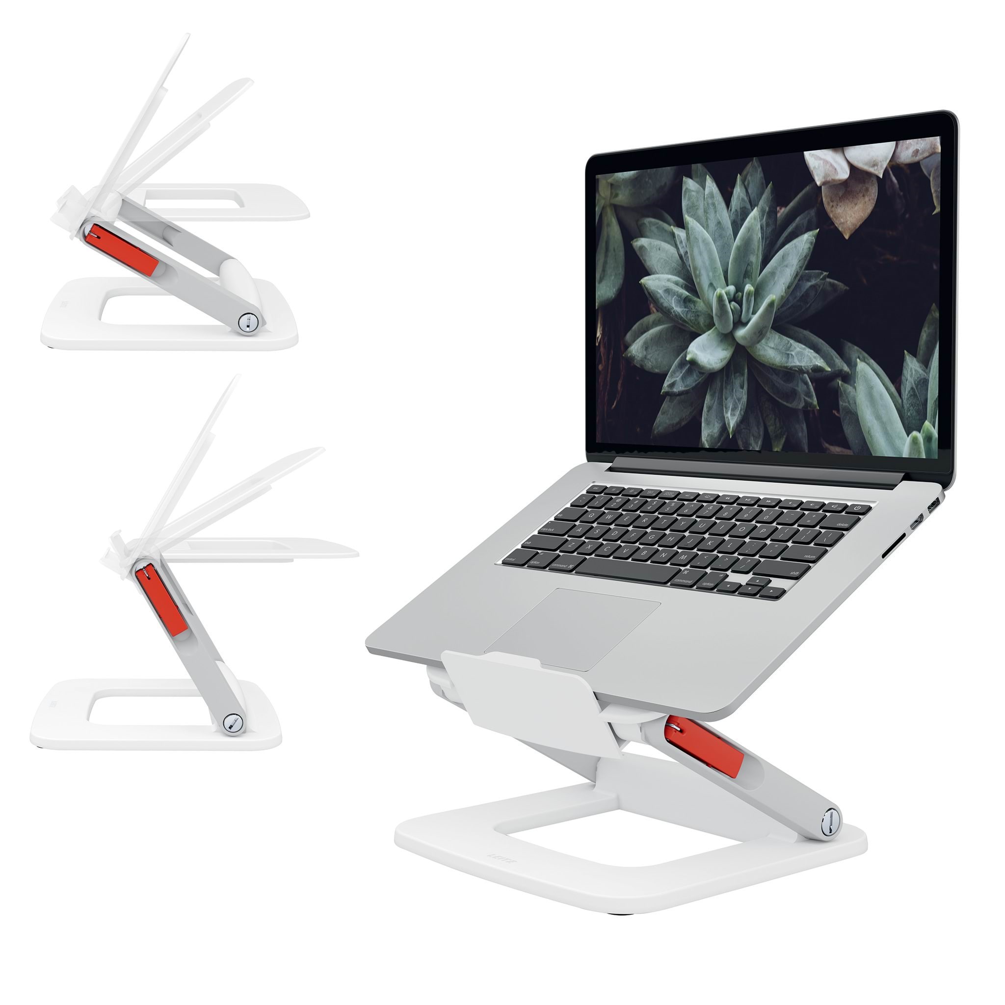 Leitz Ergo justerbar multivinklet laptop stand, 63 % recirkuleret plast, hvid