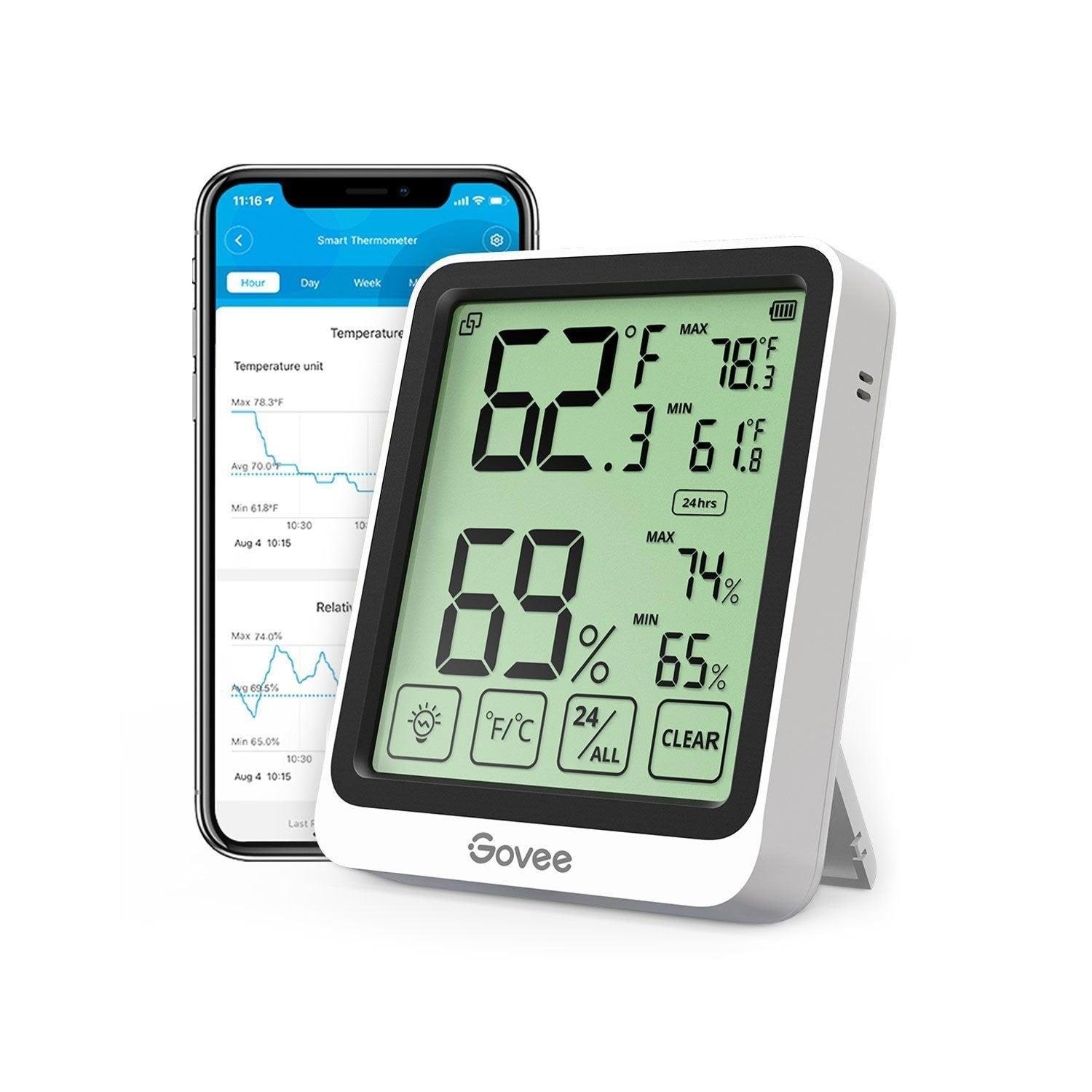 Govee Bluetooth Thermometer Hygrometer with Screen Smart Home H5075001
