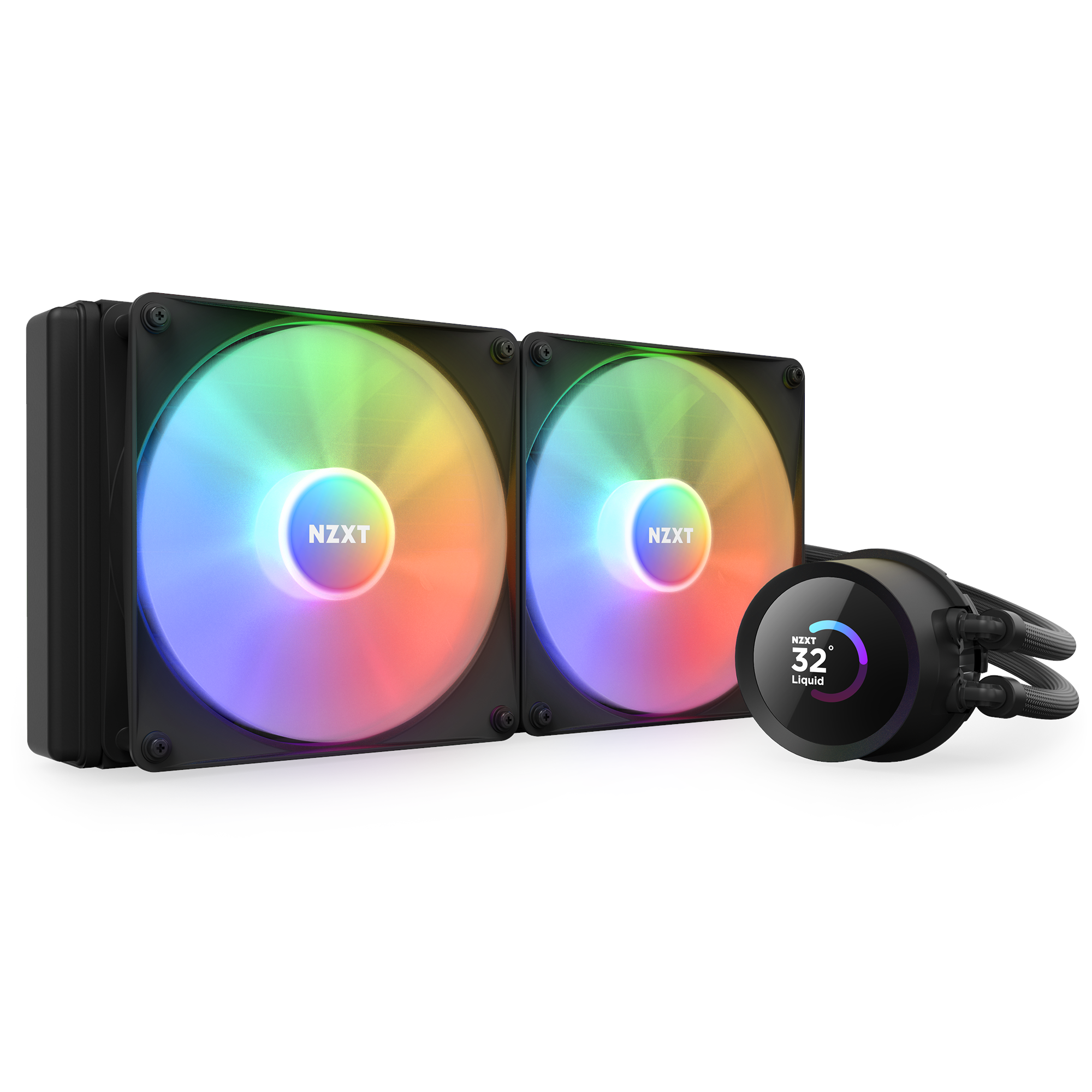 NZXT Kraken 280 Sort RGB - CPU Vandkøling - Max 32 dBA Cpu Køler Sort med RGB lys RL-KR280-B1