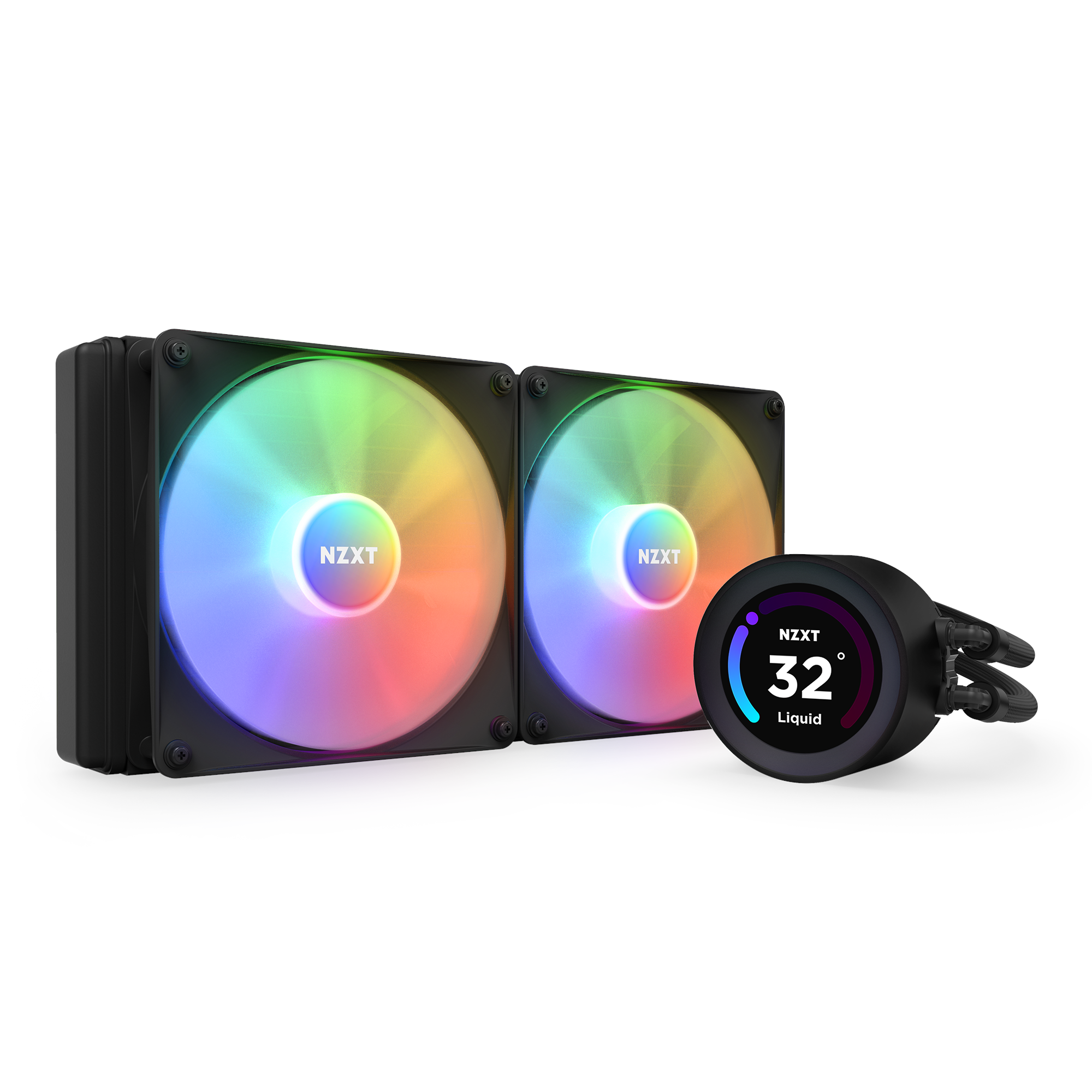 NZXT Kraken Elite 280 Black RGB - CPU Vandkøling - Max 32 dBA Cpu Køler Sort med RGB lys RL-KR28E-B1