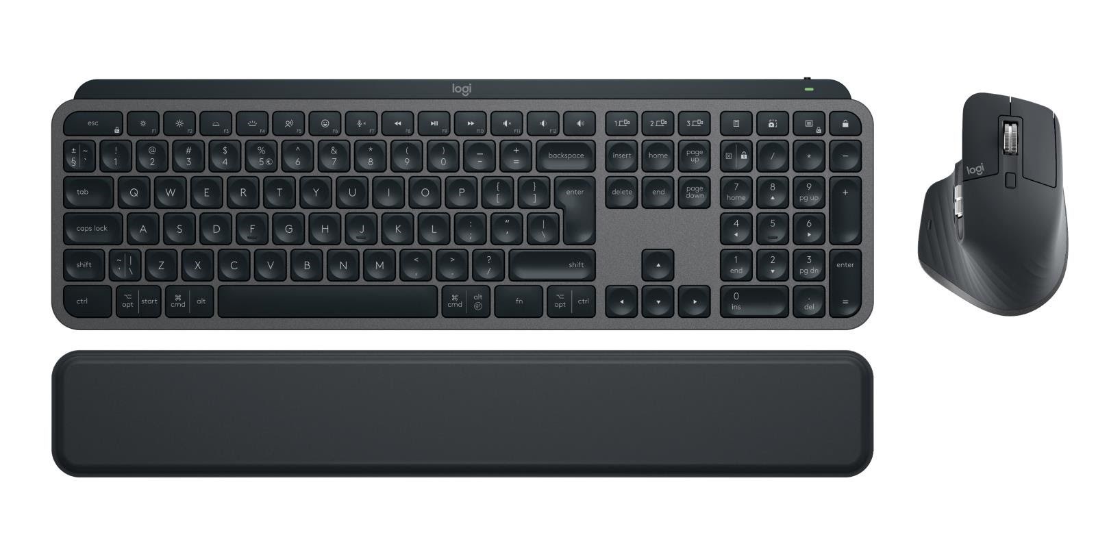 Logitech MX Keys Combo For Business Gen 2 (US) - Tastatur & Mus sæt - US International - Sort Tastatur 920-010933