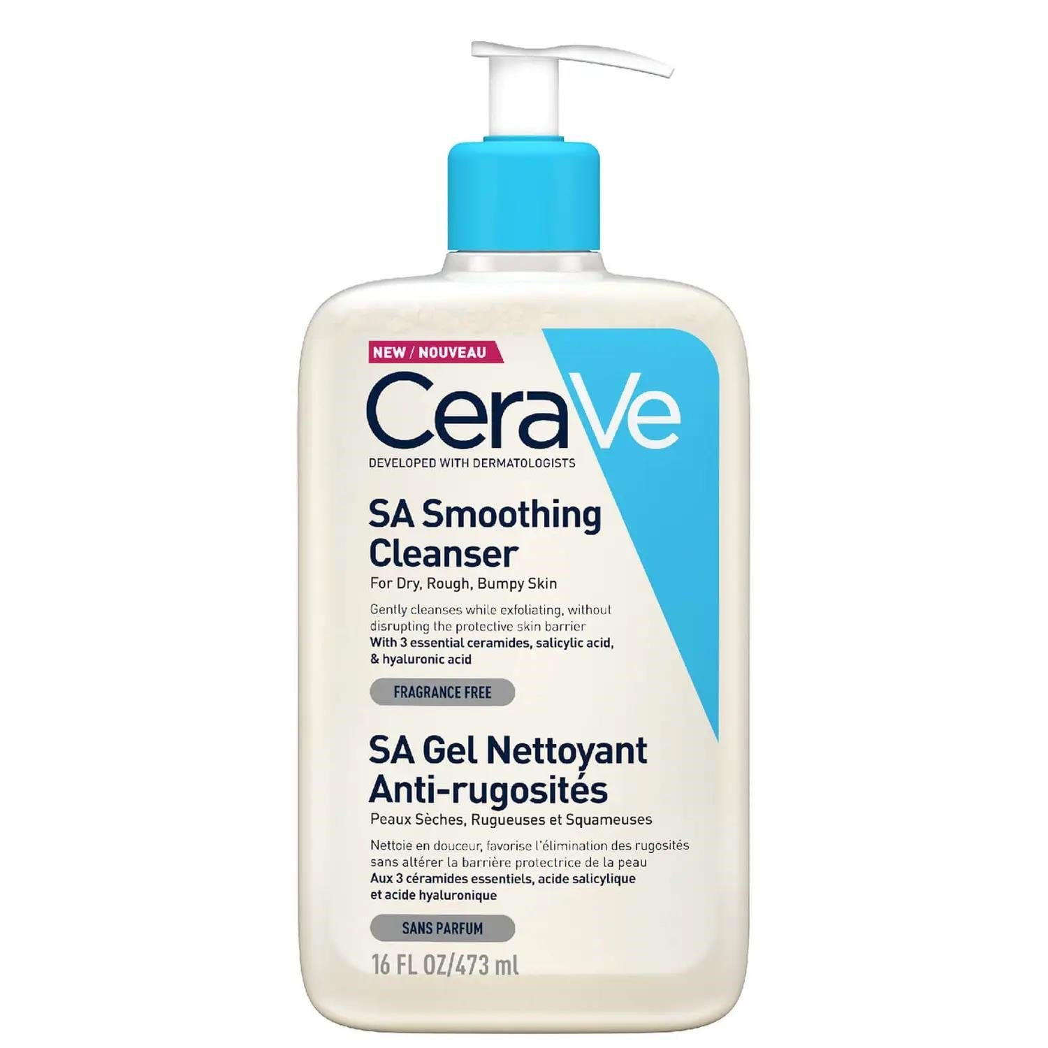 CeraVe SA Smoothing Cleanser 473ml - Dry Rough Bumpy Skin Ansigtspleje 3337875795456